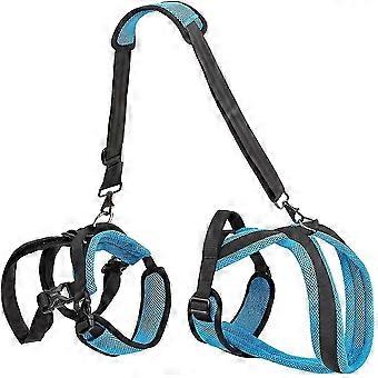 Harnais de levage de chien Support Bande d’assistance à l’élingue avec poignée Accessoires Auxiliaire pour animaux âgés Jambes arrière Hanche arrière Vieux chiens Marche du corps entier, S