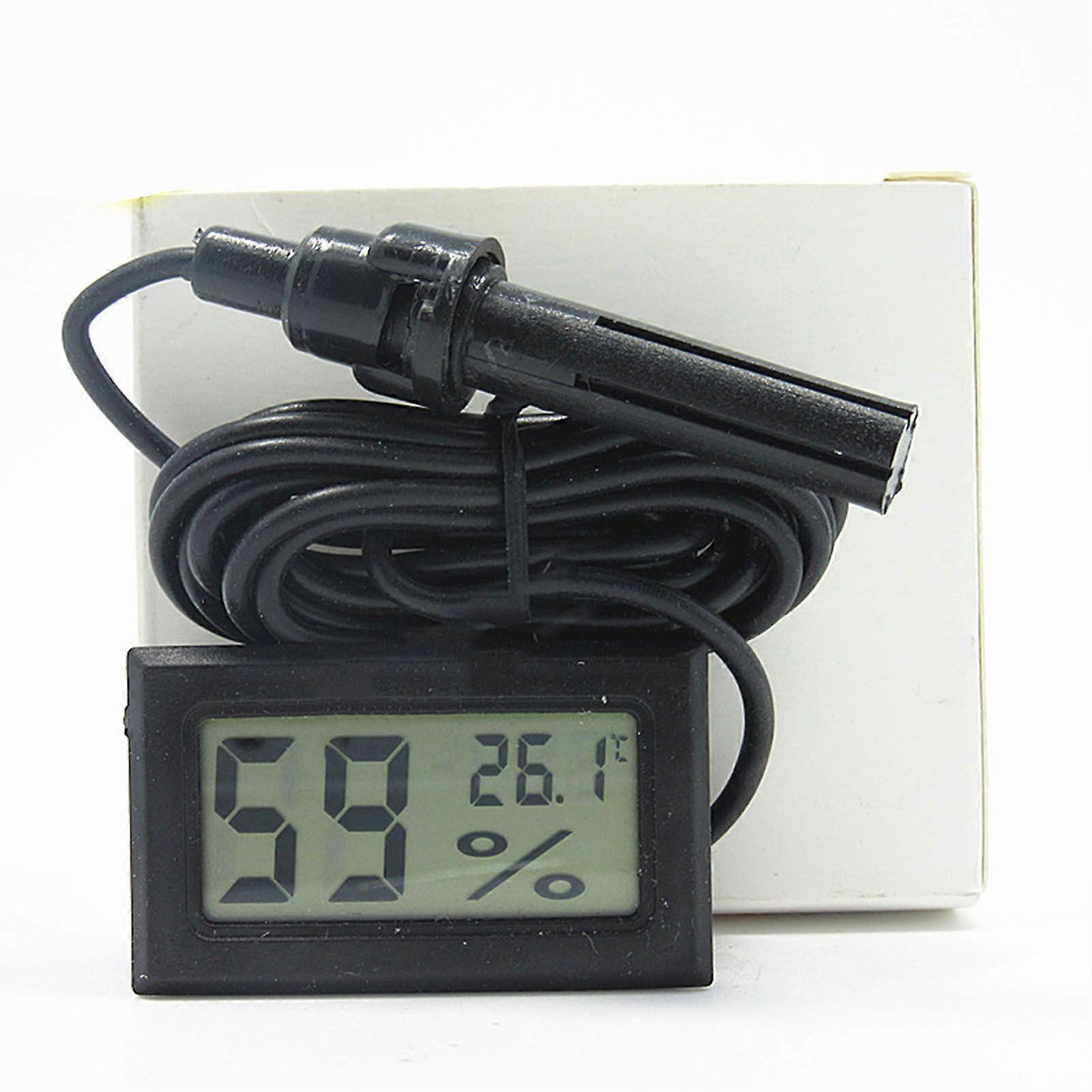 LCD Digital Hygrometer Thermometer Embedded Type Electronic Temperature and Humidity Meter with Probe FY12