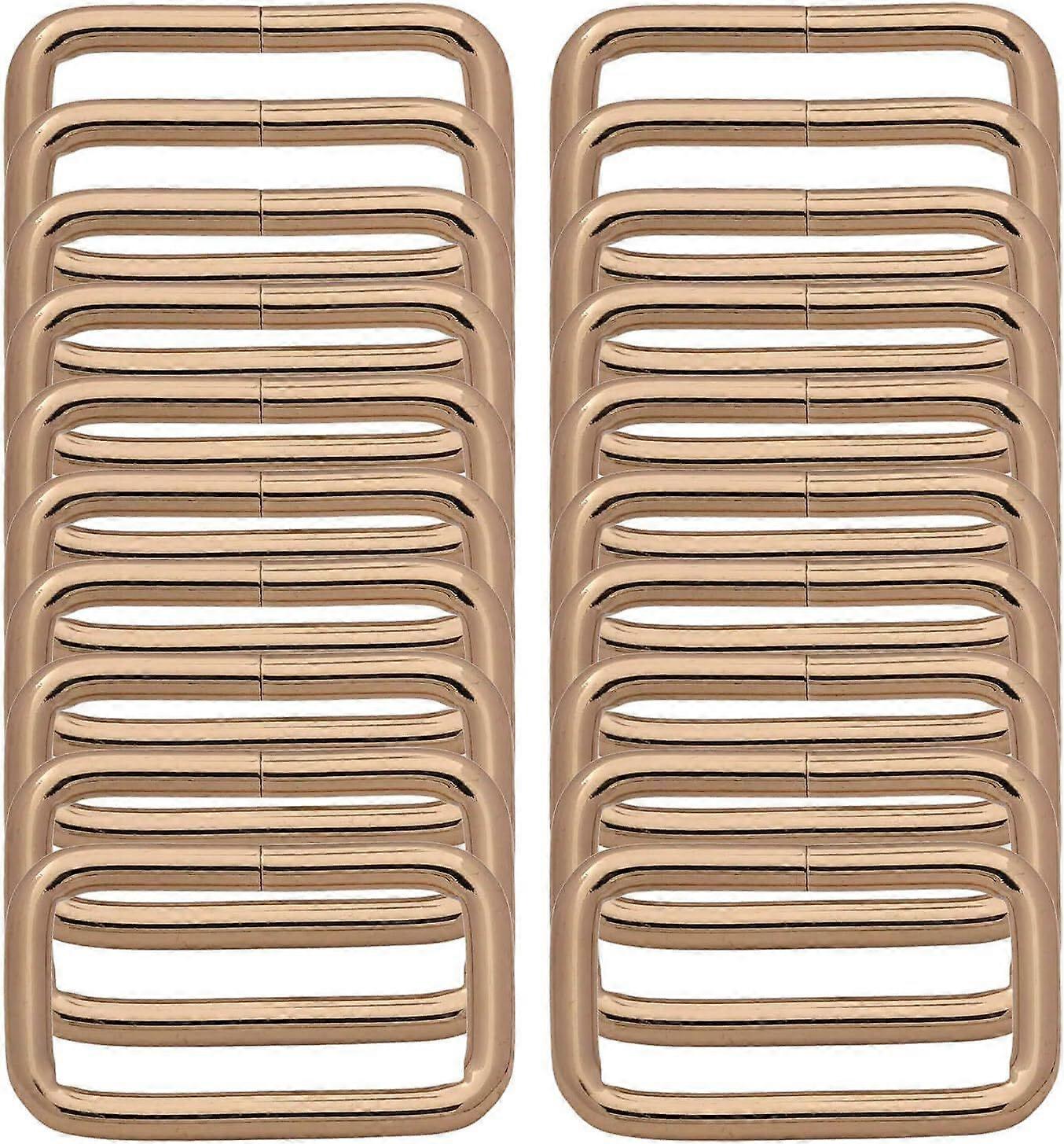 金属製長方形リングバックルスクエアストラップウェビングベルトリングバッグ財布用 Non