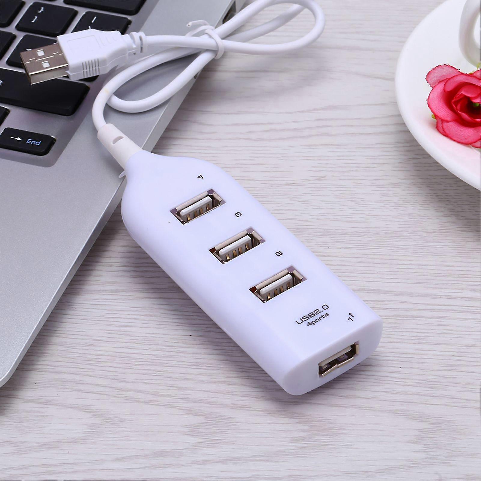 Wired Micro USB 2.0 4-Port Distributor Multi Hub Splitter Power for PC Computer