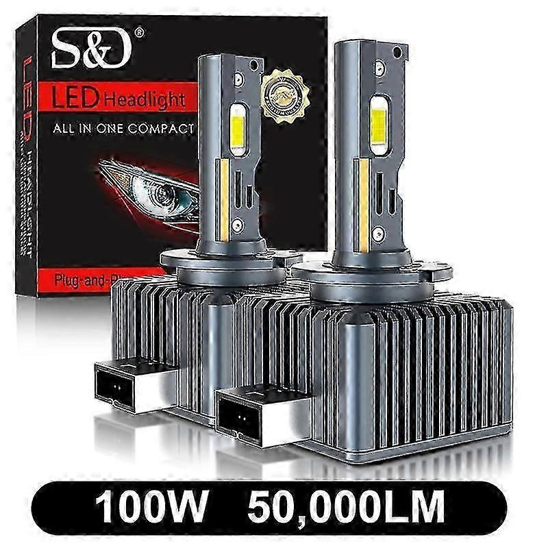 100w 50000lm-80000lm D1s D3s Led D2s D4s D5s D8s Led Canbus Headlights Hid D1r D2r D3r D4r D5r D8r Bulb 130w Car Auto 6500k 12v 24v