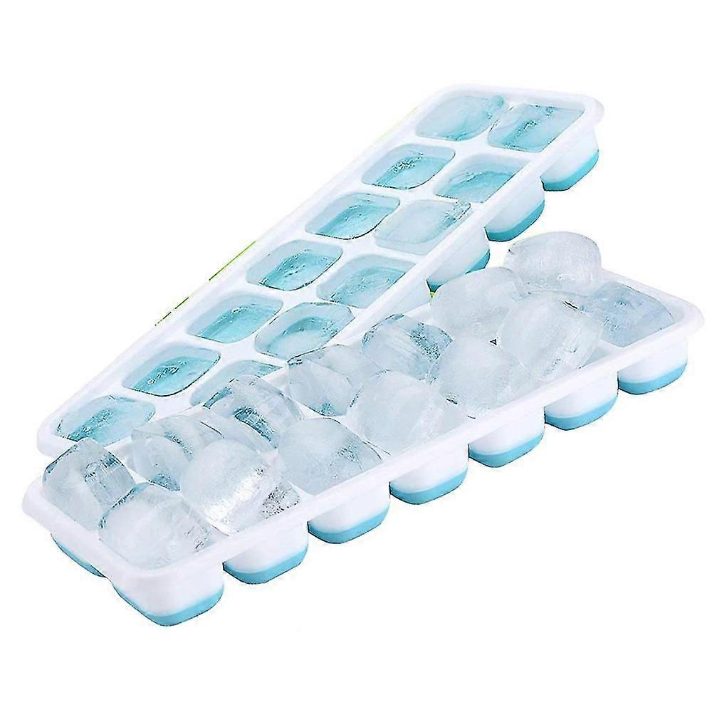 Silicone Ice Tray Summer Ice Box With Lid Ice Cubes 14 Grid Ice