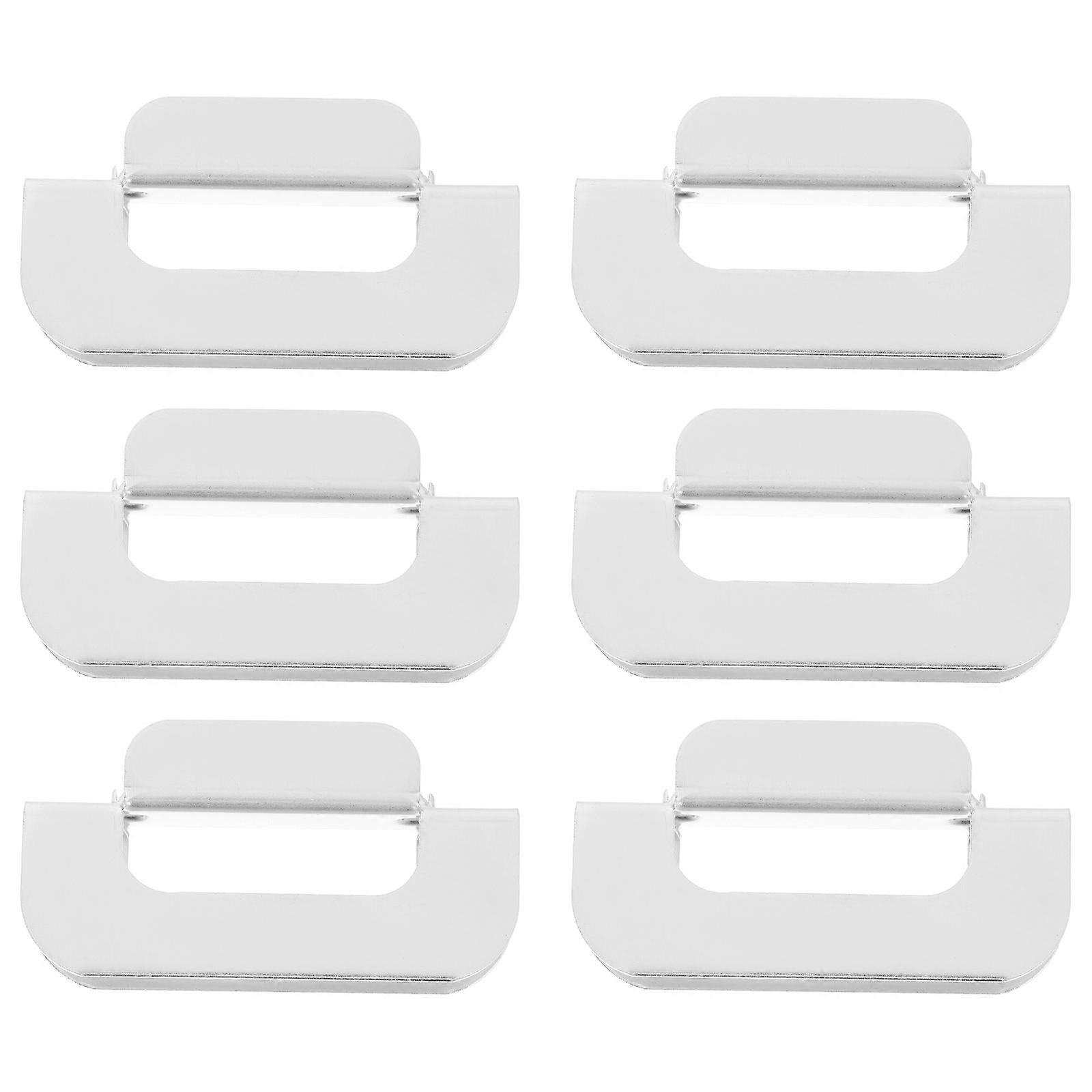 6pcs Reinforcement Clip Plywood Brackets for Home Use Silver Iron Durable Support Bracket