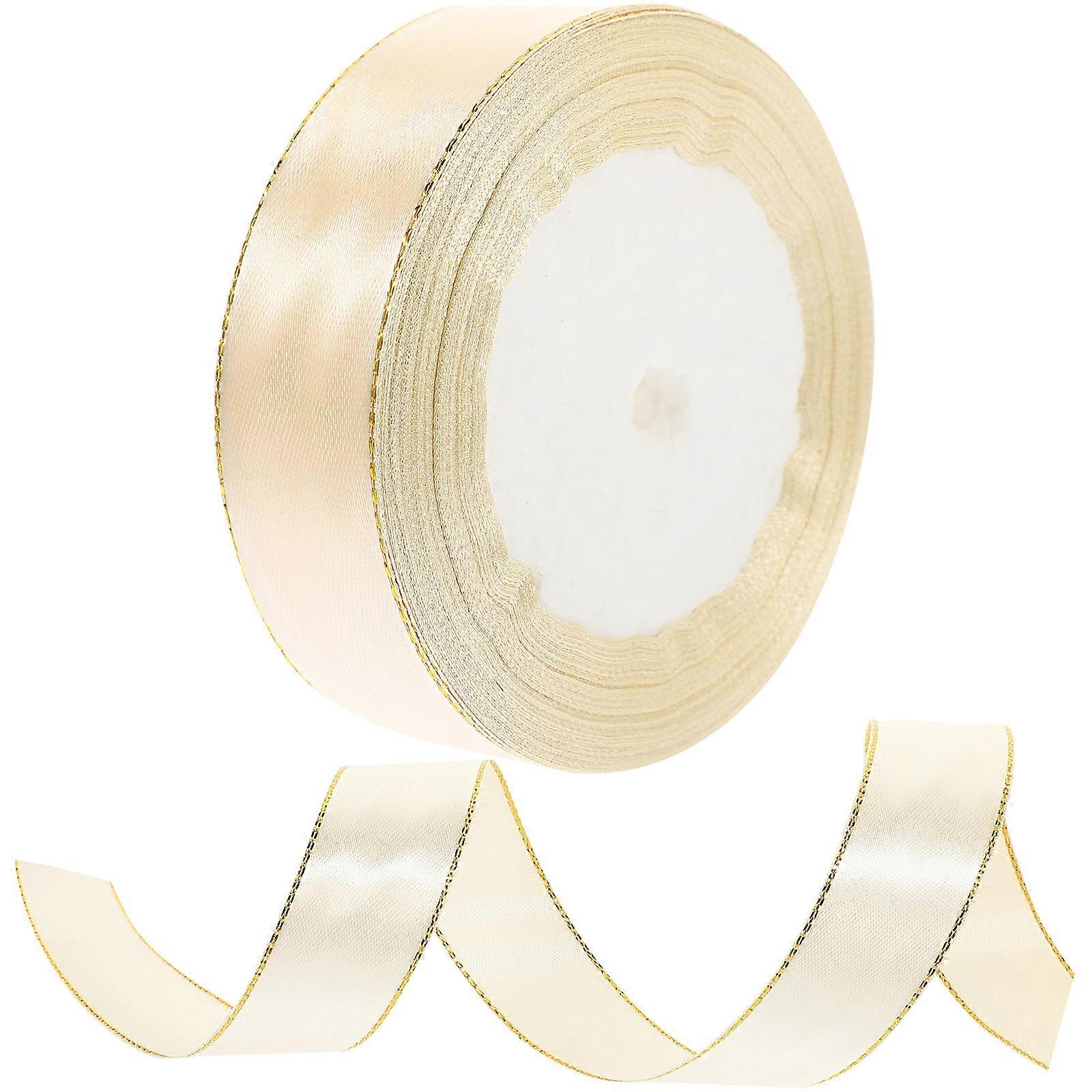 Creative Polyester Gift Wrapping Ribbon for Decor Beige Color Suitable for DIY Projects and More