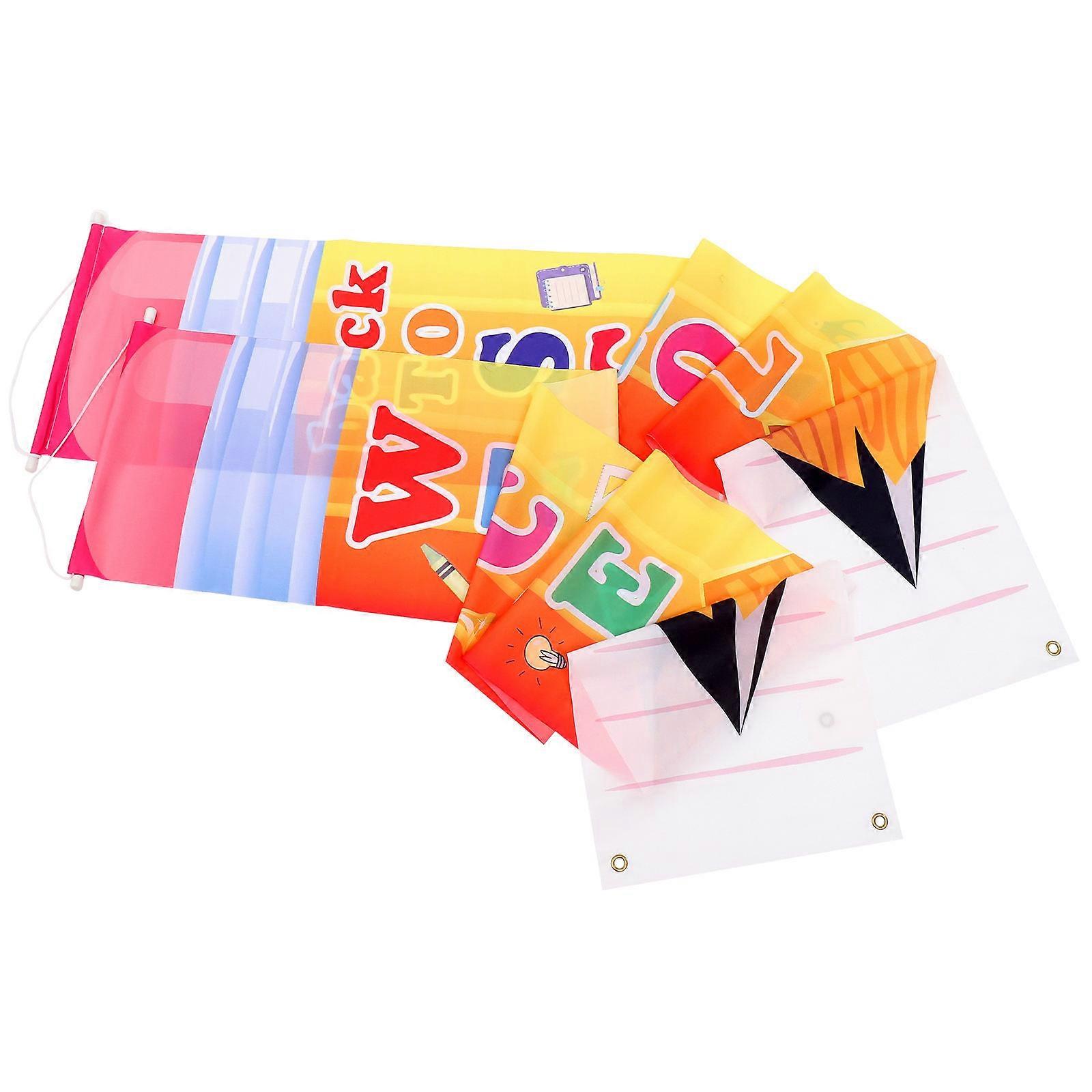 Welcome Sign Rectangular Adornment Assorted Color Decorative 1Pair