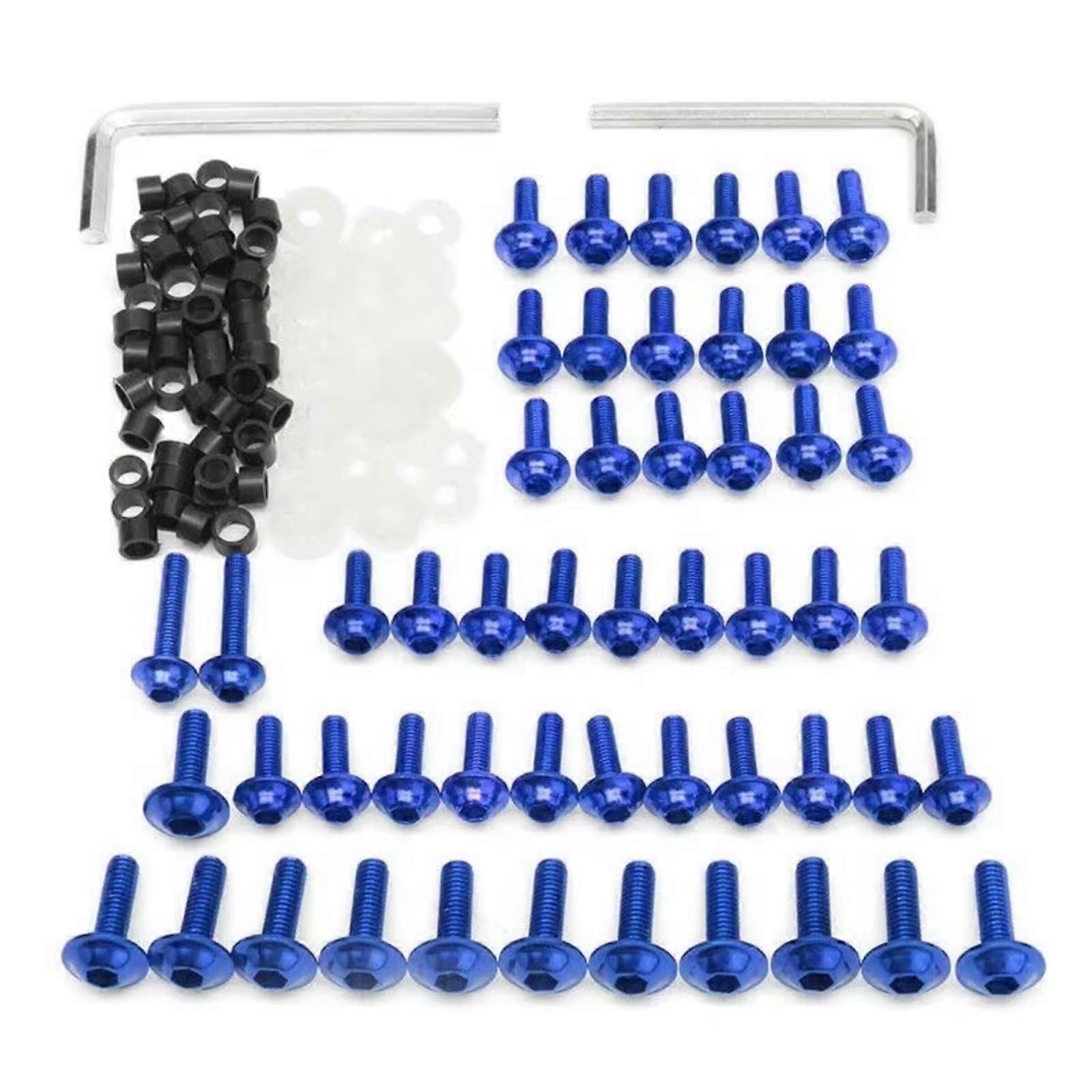 Motorcycle Screws Compatible With YZFR1, R6, R3 (20042008) Fairing Screws Nuts Kit 158Piece