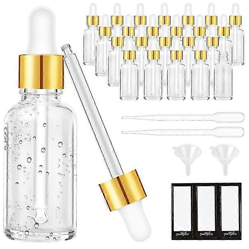 For Glass Dropper Bottle 24 Pack Clear Glass Bottles Empty