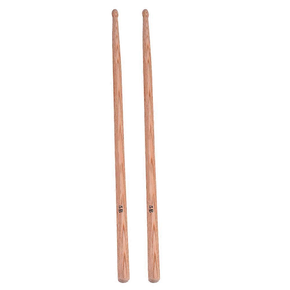 1Pair Durable Wood Drop-Shaped Drumsticks Drum Sticks Instruments Accessories(40.6 * 1.5cm)