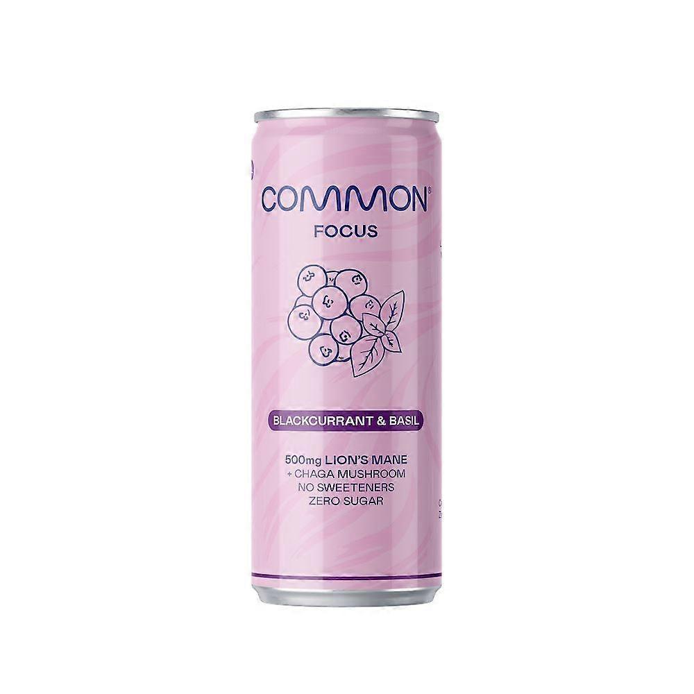 Common Sparkling Blackcurrant & Basil Nootropics 330ml - 12 Pack