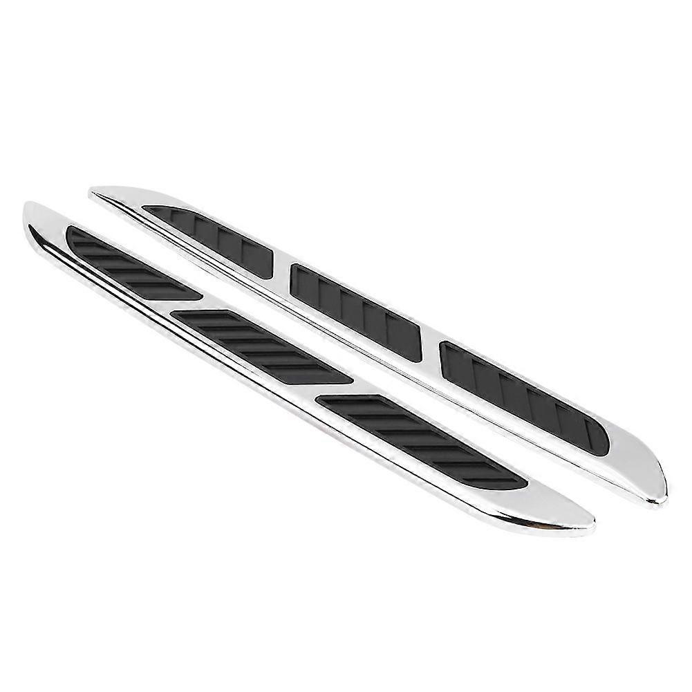 2pcs Car Exterior Hood Side Door Air Flow Vent Cover Intake Grille Decorative Trim Sticker