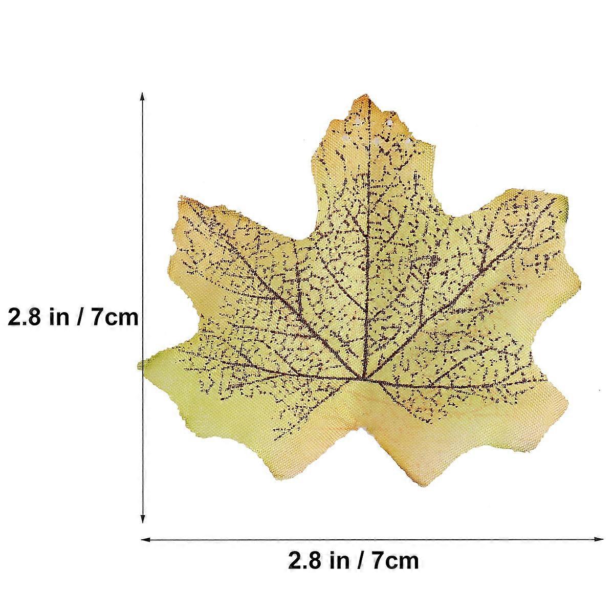 Artificial Maple Leaves Cloth Decoration Simulation for Party Use 150Pcs
