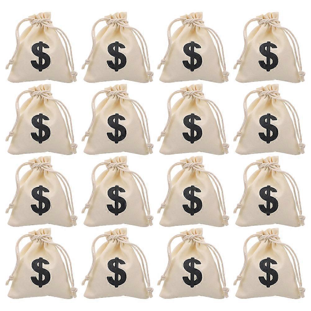 Pirate Treasure Pouch for Wrapping 64Pcs Drawstring Coins Linen Bag
