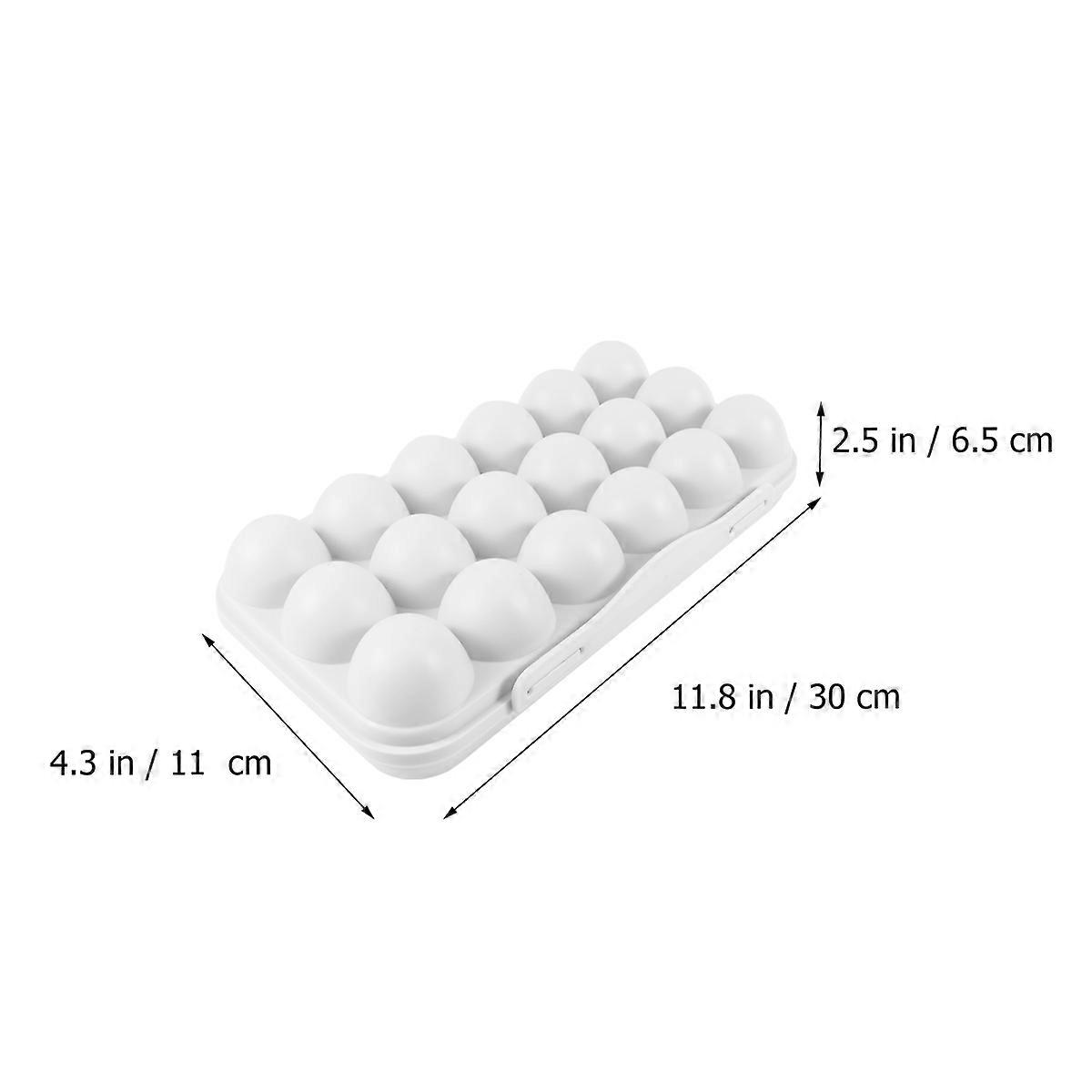 Chicken Egg Holder Kitchen Tray Storage Box Lock Container 2Pcs Grey
