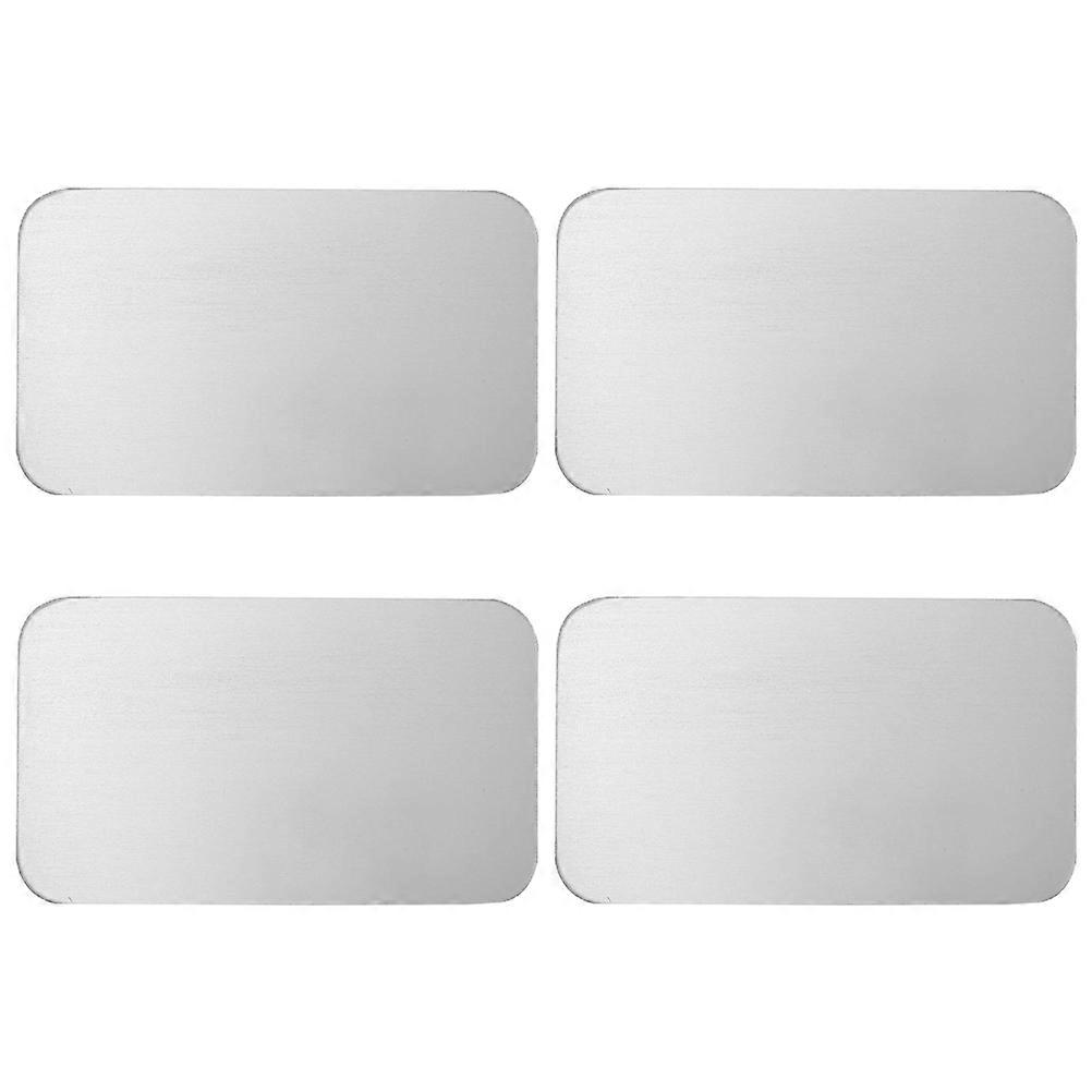 Summer Pet Cooling Bed 4Pcs Hamster Cooling Mat Small Pets 12X8CM Rectangular Silver Cooling