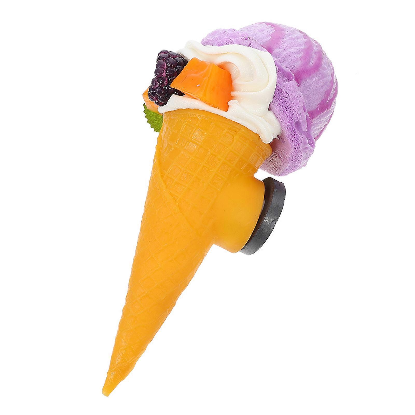 Ice Cream Display Model Cone Toy Purple Pvc Shop Display 1Pcs