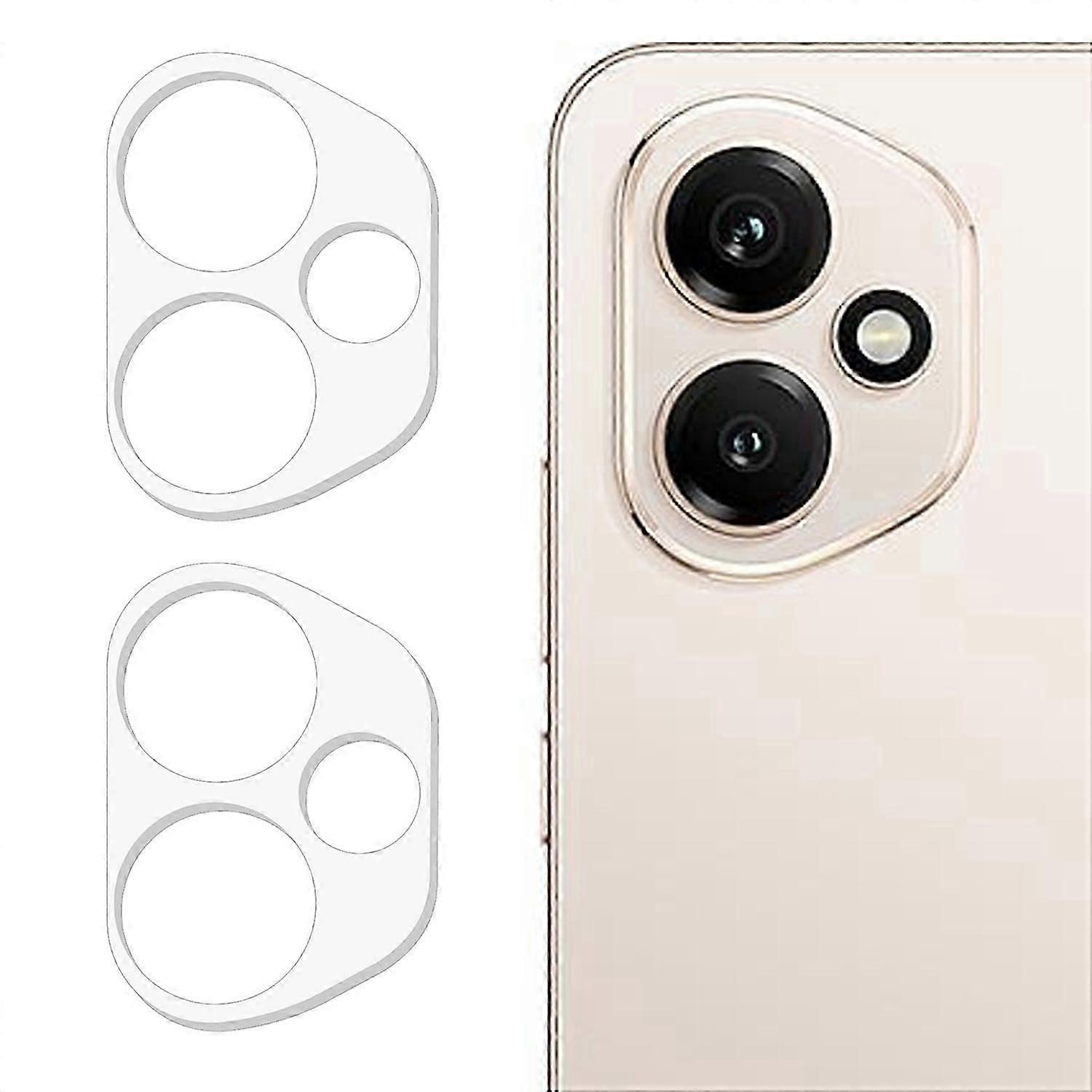 2Pcs For Honor 400 5G Camera Lens Protector 3D Arc Edge Anti-Scratch Tempered Glass