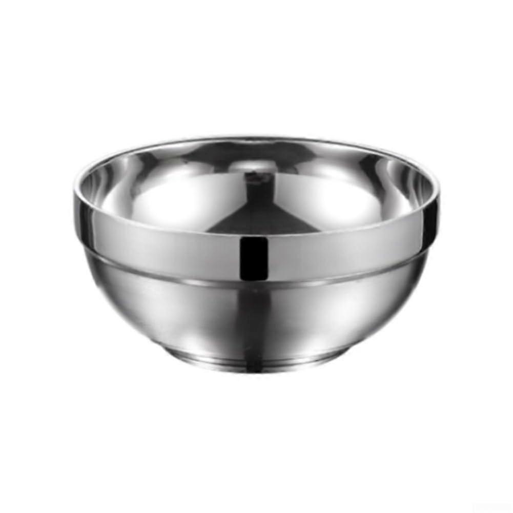 Stainless Steel Double Layer Salad Bowl 16cm, 2Tier Serving Bowl for Dipping Sauces, Rice and Family Meals