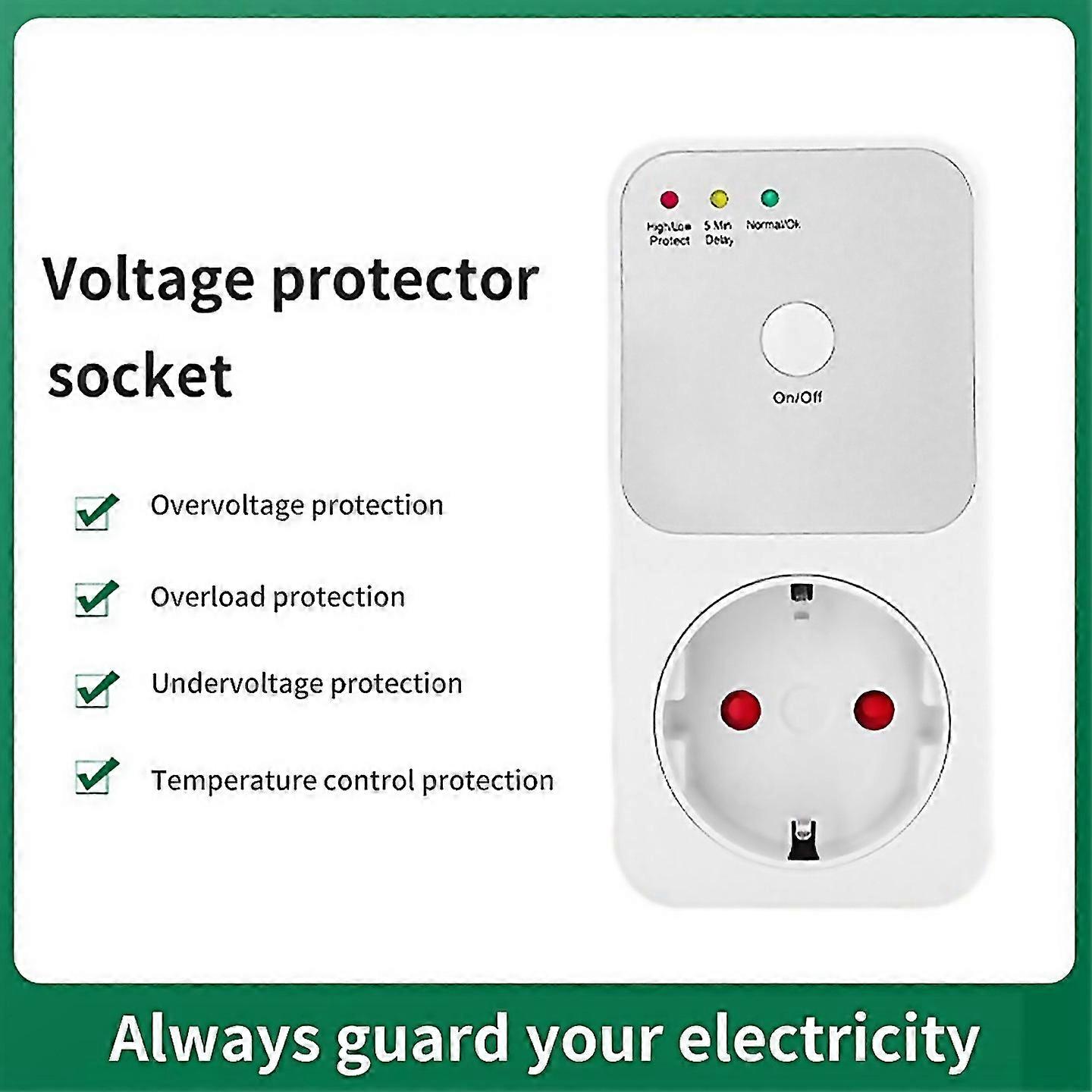 For Protector Voltage Relay Electrical Socket Refrigerator Voltage Protector Multifunctional For