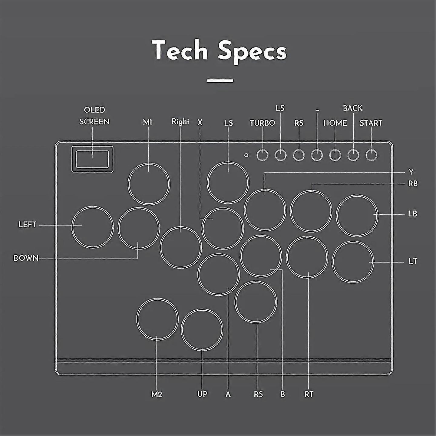 Für 16 Tasten Allbutton Arcade Stick Controller mit Turbo