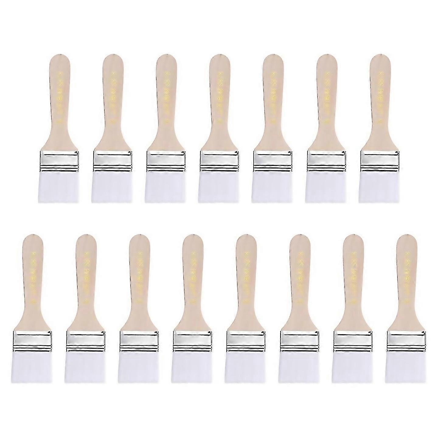 For 15pcs Paint Brush Flat Wall Paint Brush With Handle 15