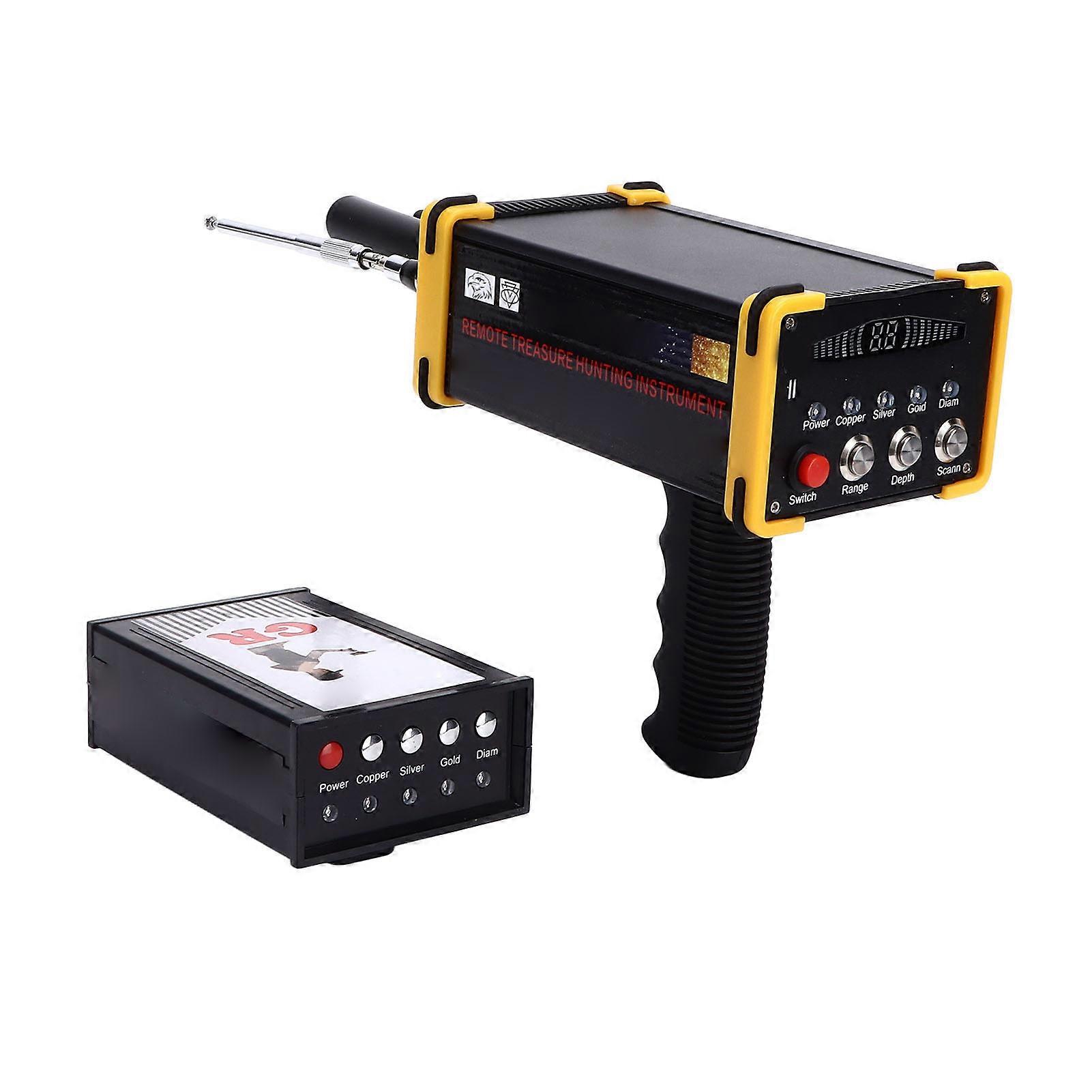 1000m Range Metal Detector Scanner Yellow ABS 28.5x16.5cm