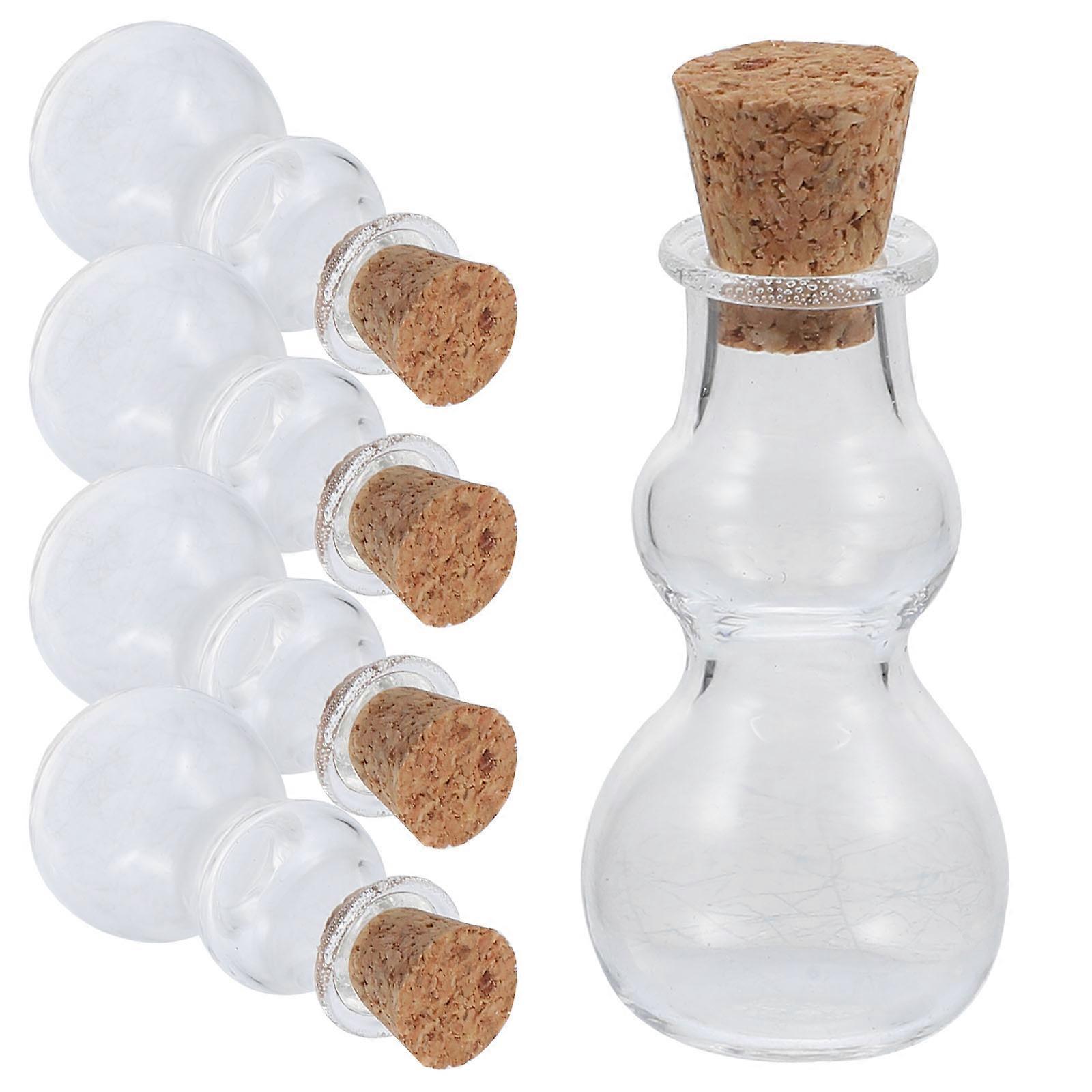 Tiny Jars with Glass for Storage 15Pcs Mini Wish Bottles