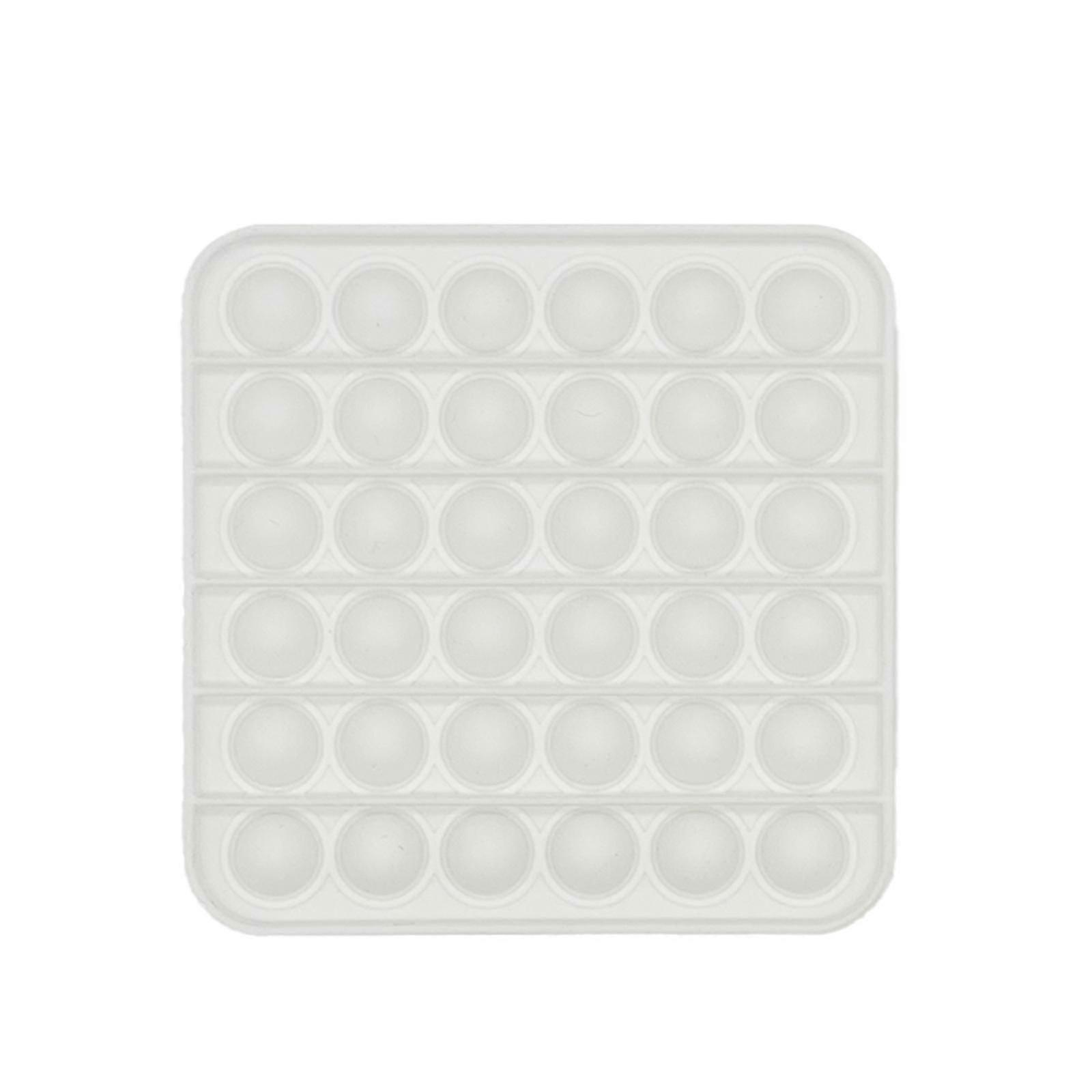 バブルポップ感覚玩具 - 自閉症、ストレス、不安症 - 子供と大人 (ホワイトスクエア)