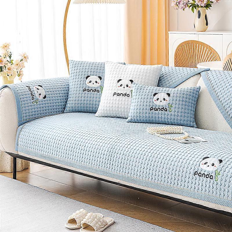 Cartoon Ice Silk Bean Bag Sofa Cuion Cover Anti-Slip Fixed Summer Cool Mat Chair Pad Soft Durable hine Waable