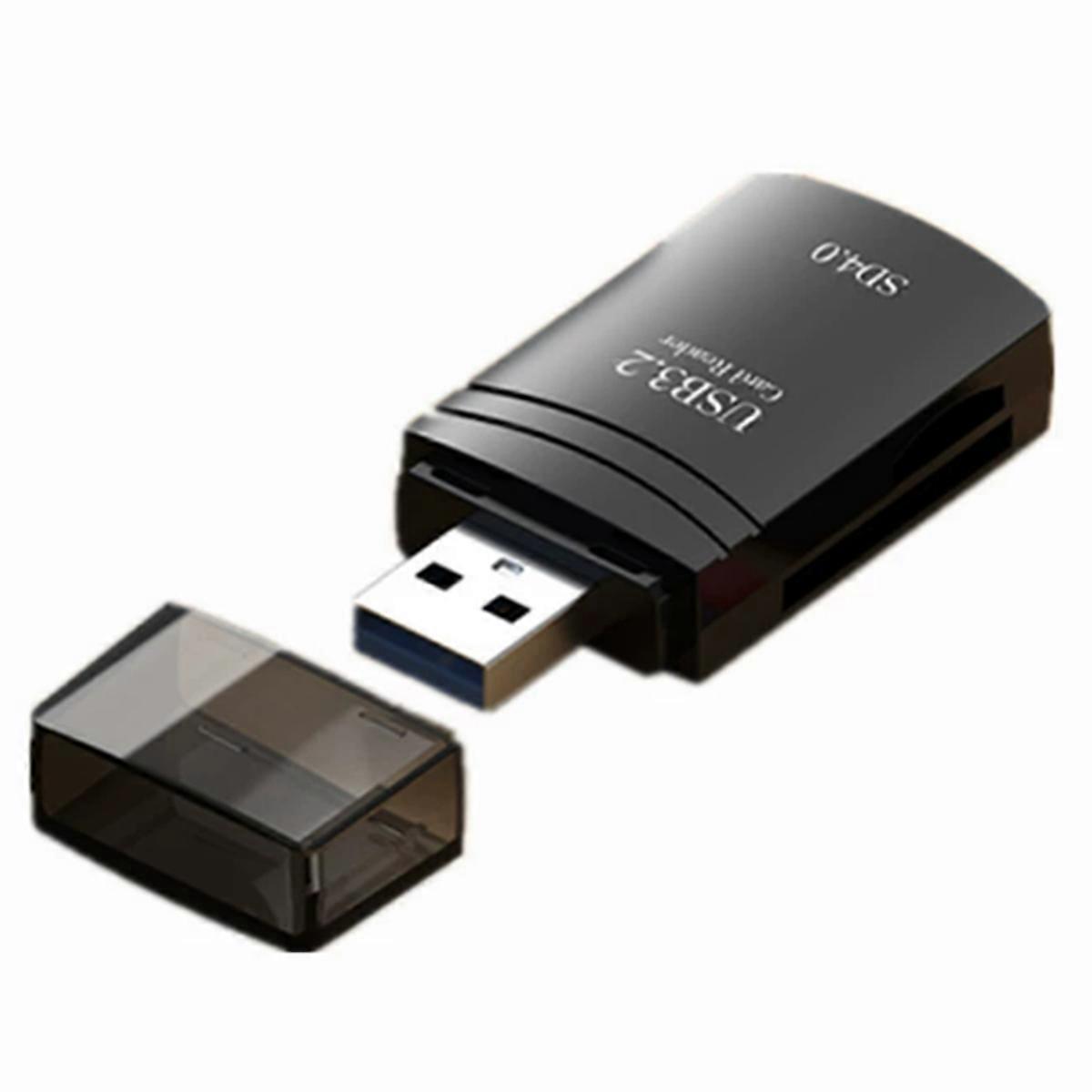 USB 3.2 Card Reader TF/SD Card 2-in-1 Multi-Drive Card Reader Portable for Computer Laptop Tablet F