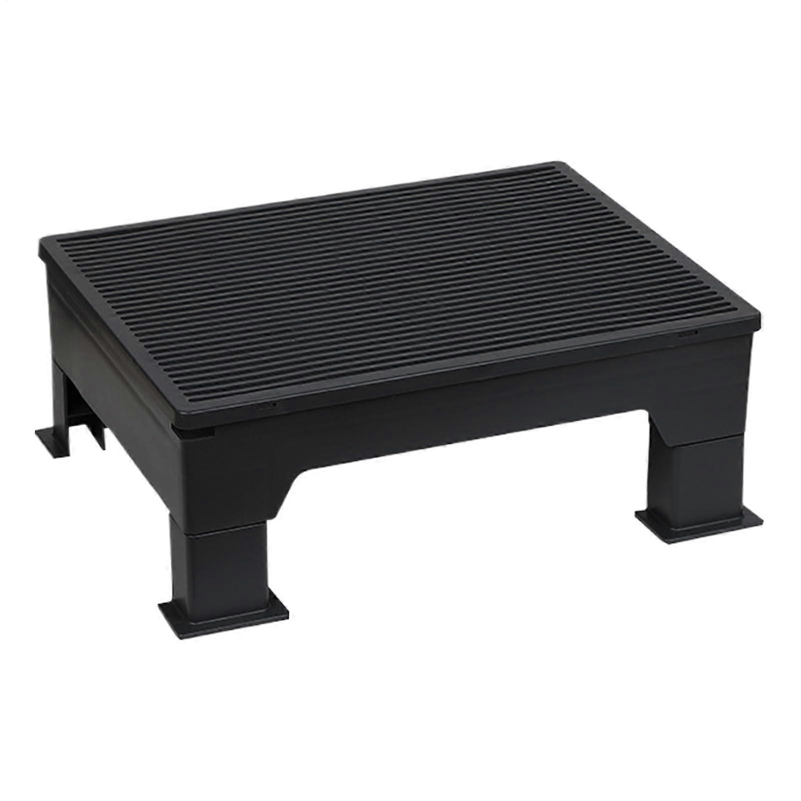 Cat Ramp for Litter Box AntiSlip Adjustable Ramp With Filter Grid for MultiCat Households Indoor Outdoor Black