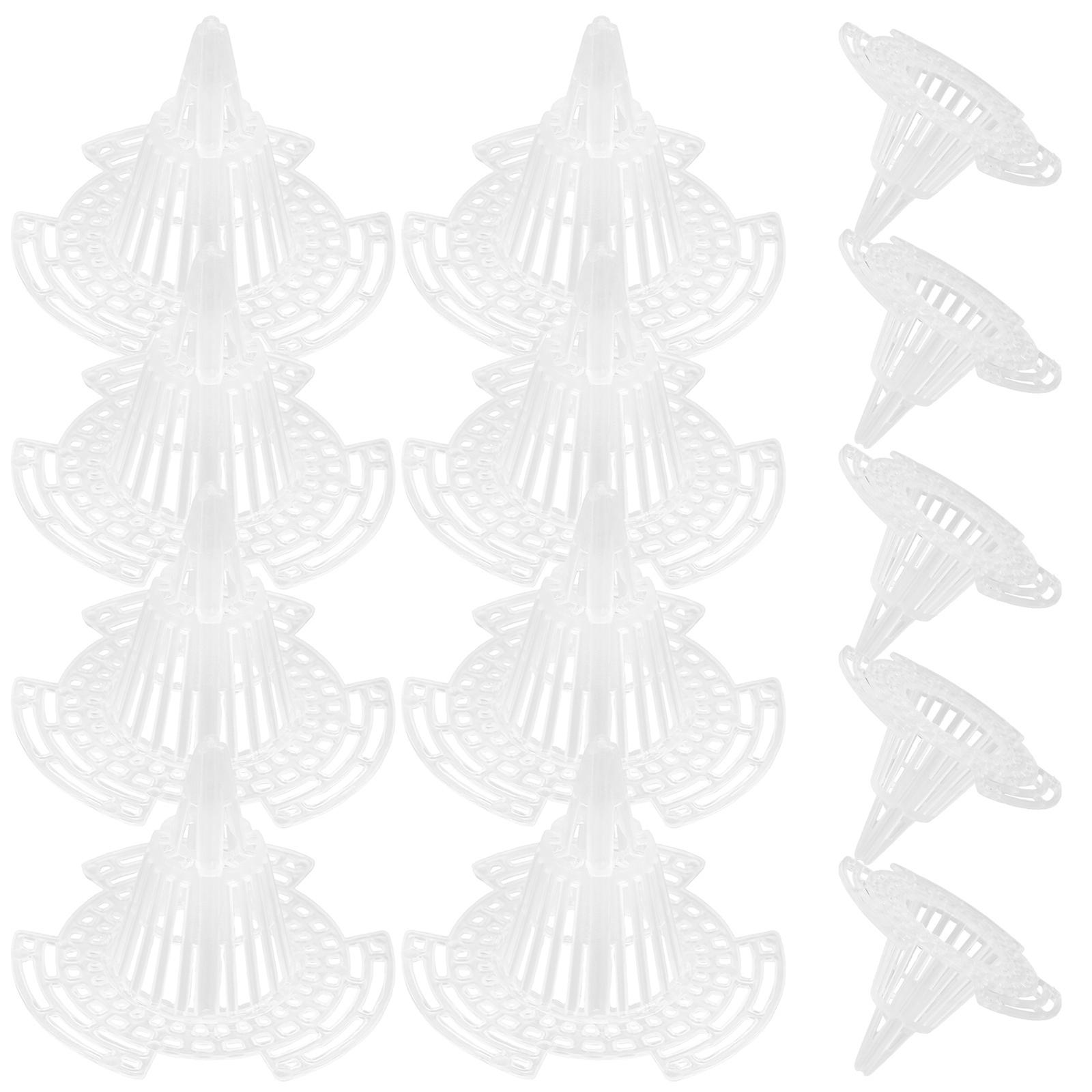 Plastic Planter Insert Mesh Pad for Soil Drainage 25Pcs Transparent Set