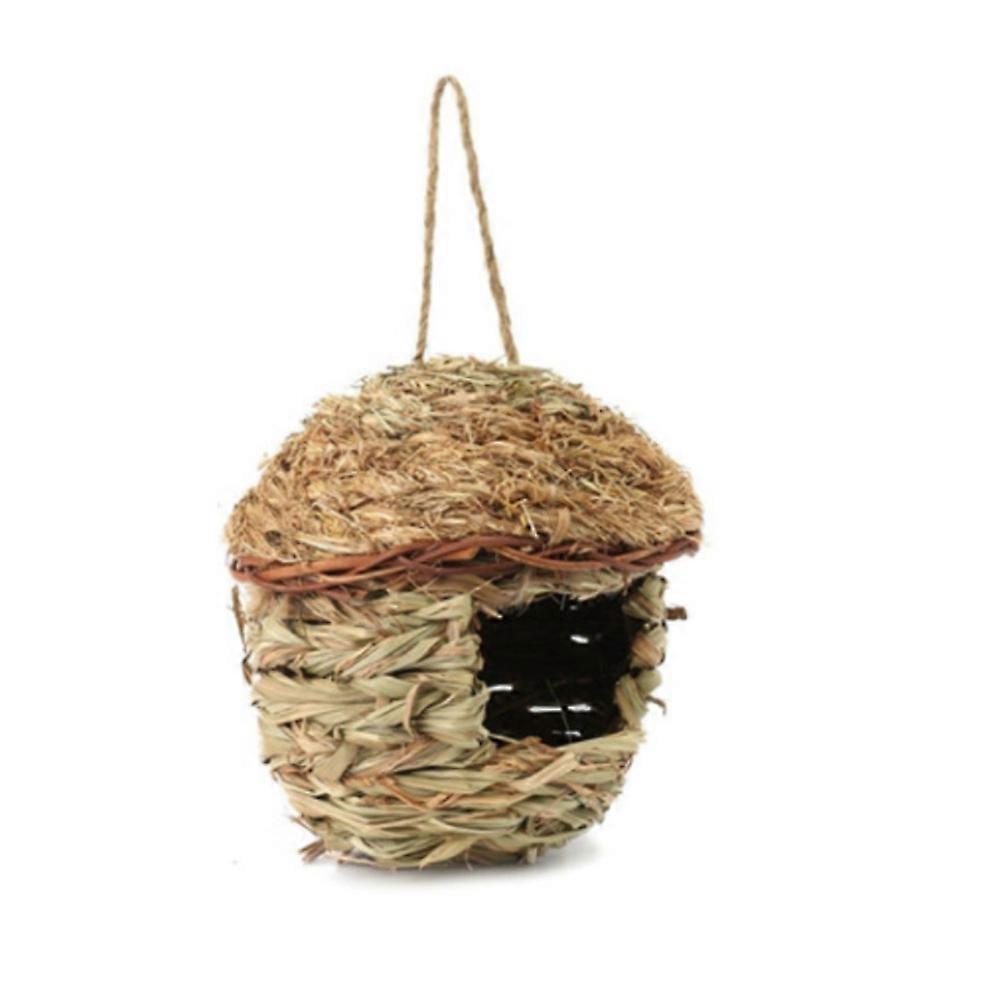 Handmade Craft Straw Nest Bird House for Birds Use Handwoven 1 Piece