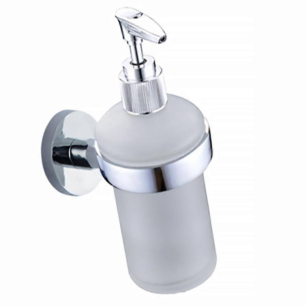 Soap Dispenser Wall-Mounted Bottle for Liquid Storage 2Pcs Silver