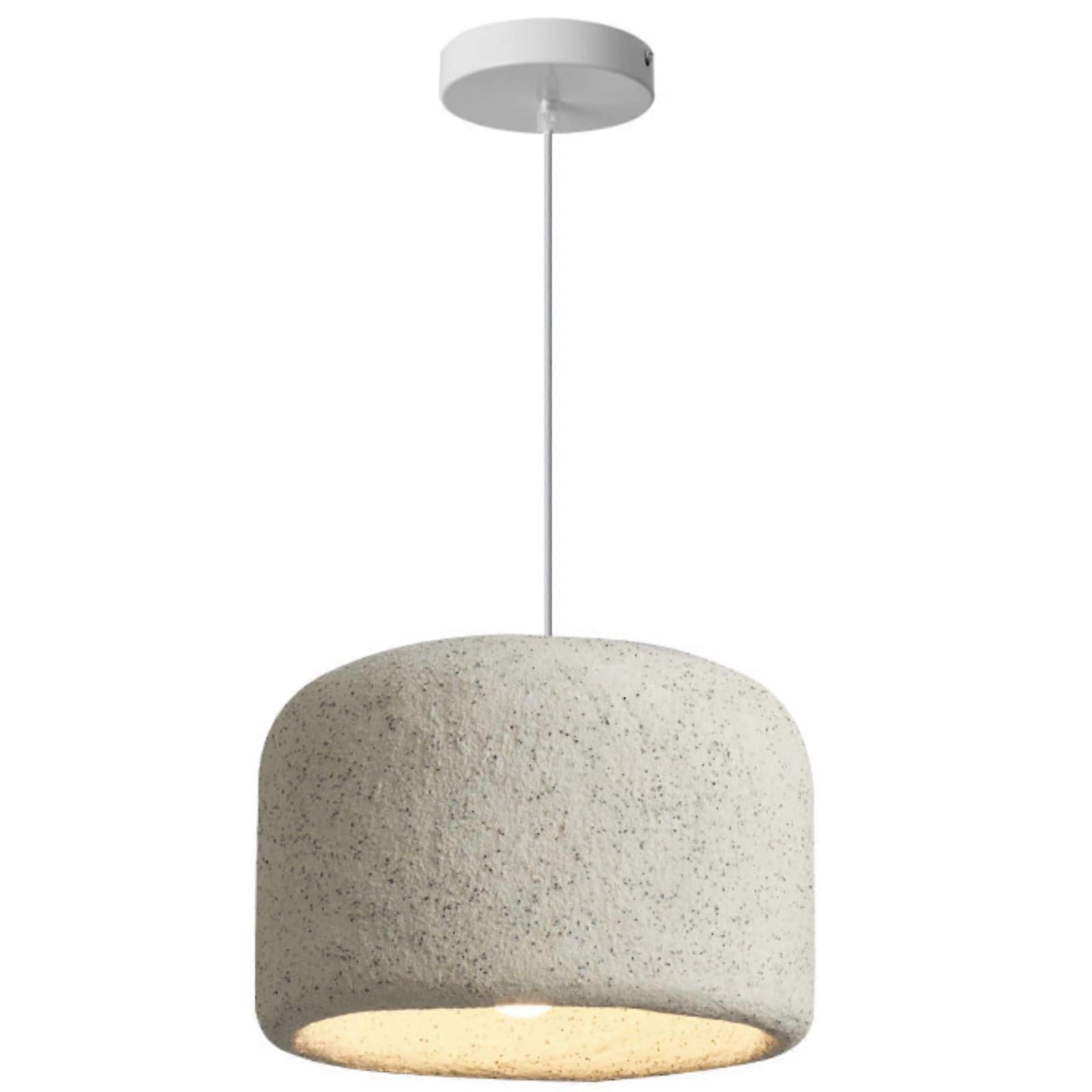 E26/E27 Single Head Pendant Light Resin Lampshade, Modern Wabi Sabi Style Kitchen Island Ceiling Light for Bedroom