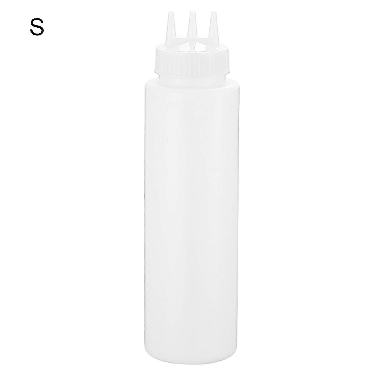 Refillable Squeeze Bottle Food Grade 3 Hole Large Capacity Condiment Bottles for Kitchen
