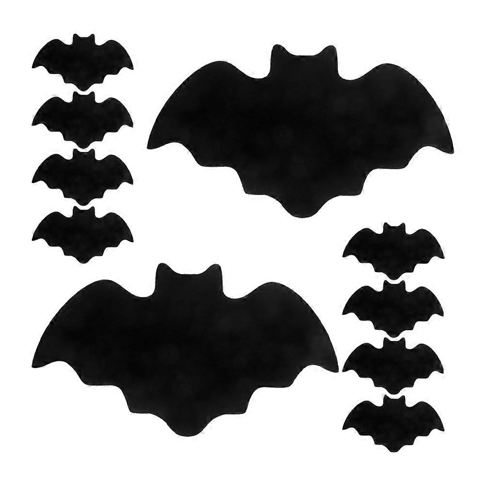 32Pcs Black Halloween Bat Placemats Felt Table Mats for Halloween