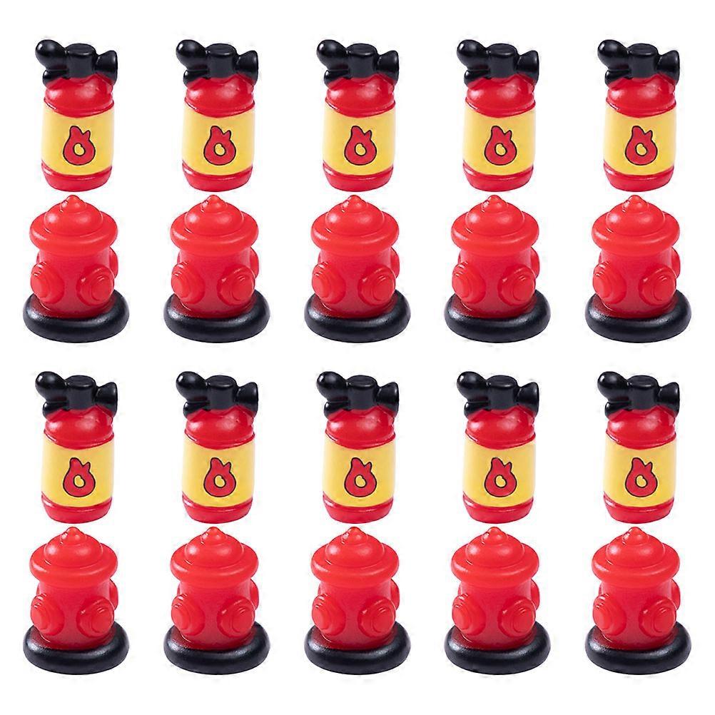 Mini Fire Extinguisher Resin Models for DIY Scene Decoration 100Pcs