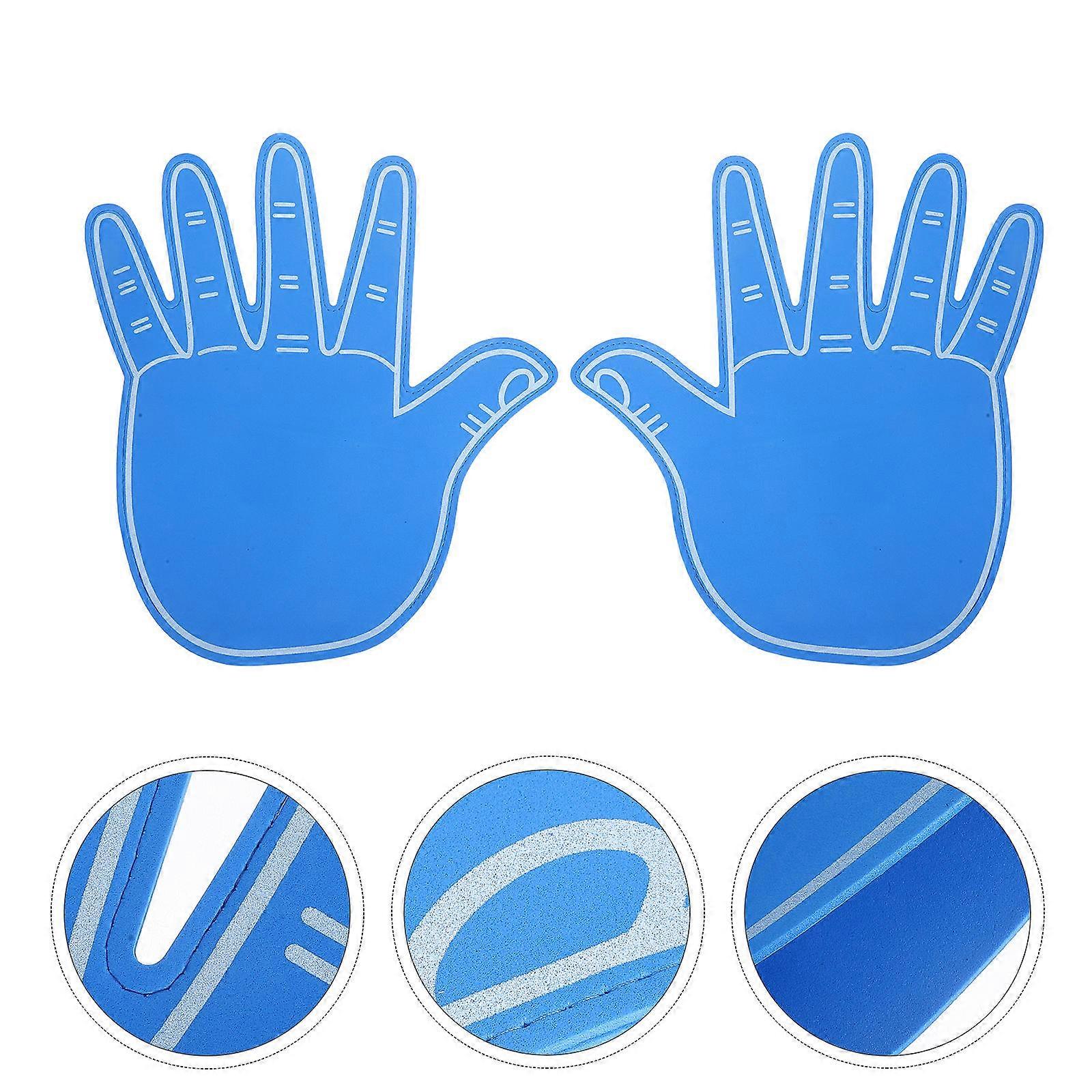 Lightweight Eva Foam Cheerleading Props Hand for Parties 10Pcs Blue