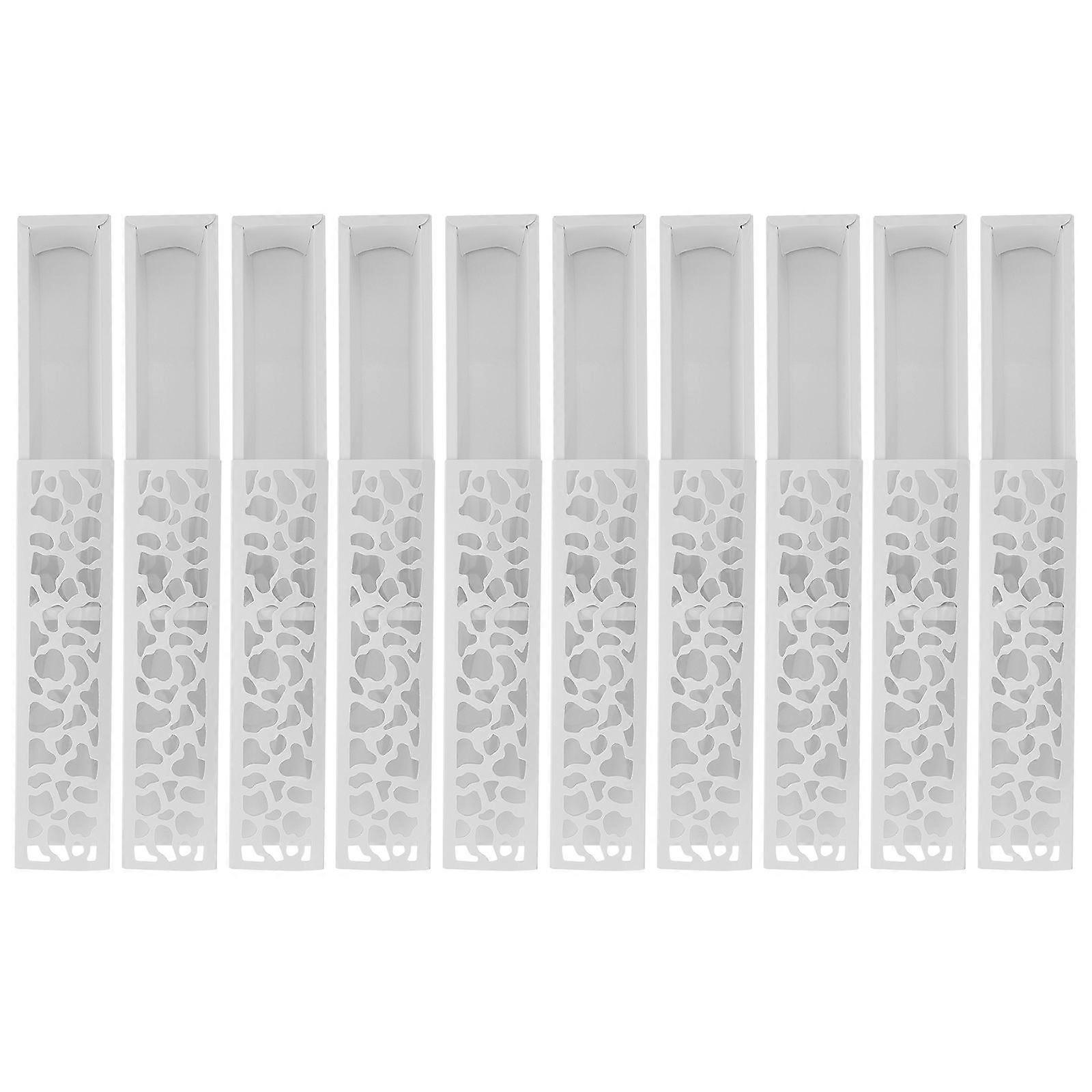 Dessert Packing Box Rectangular for Storage Use 20Pcs White Macaron Case