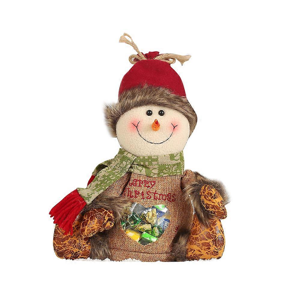 Christmas Candy Bag Xmas Gift Storage Bag with Snowman Pattern 3Pcs