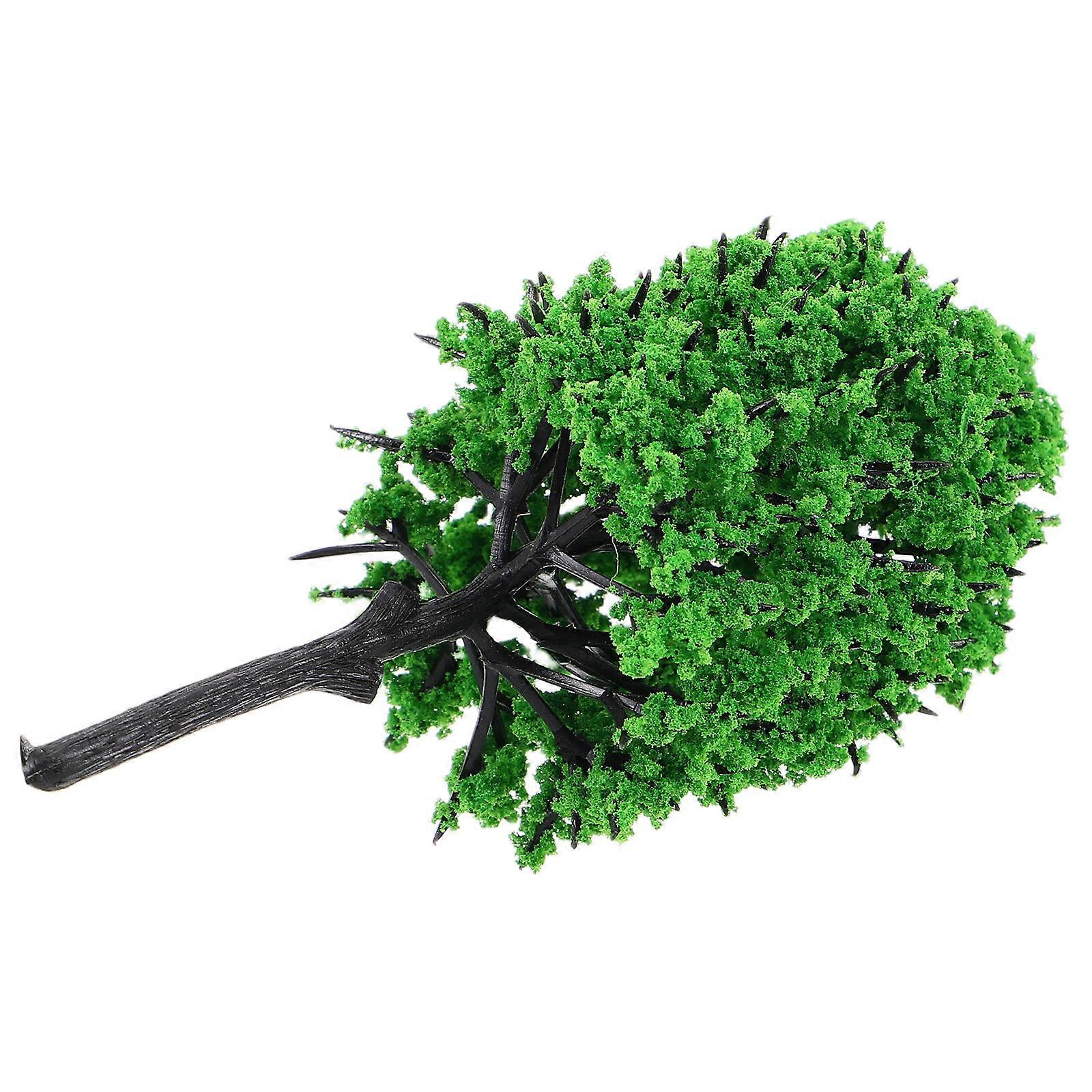 Diorama Model Trees Green Plastic for Decoration 5Pcs Mixed Trees