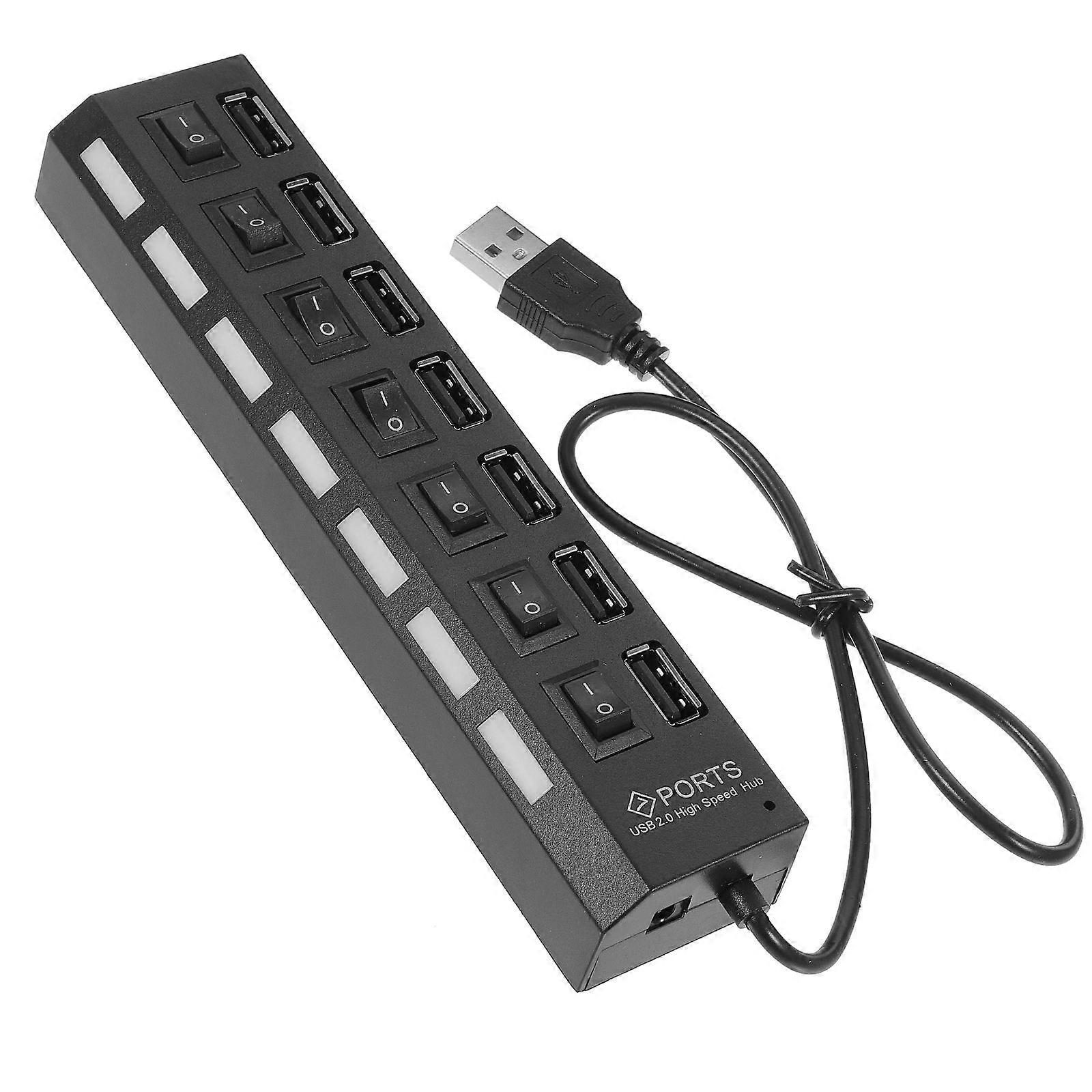USB Hub 7-Port Multi USB Connector for Organizing Cable and Laptop