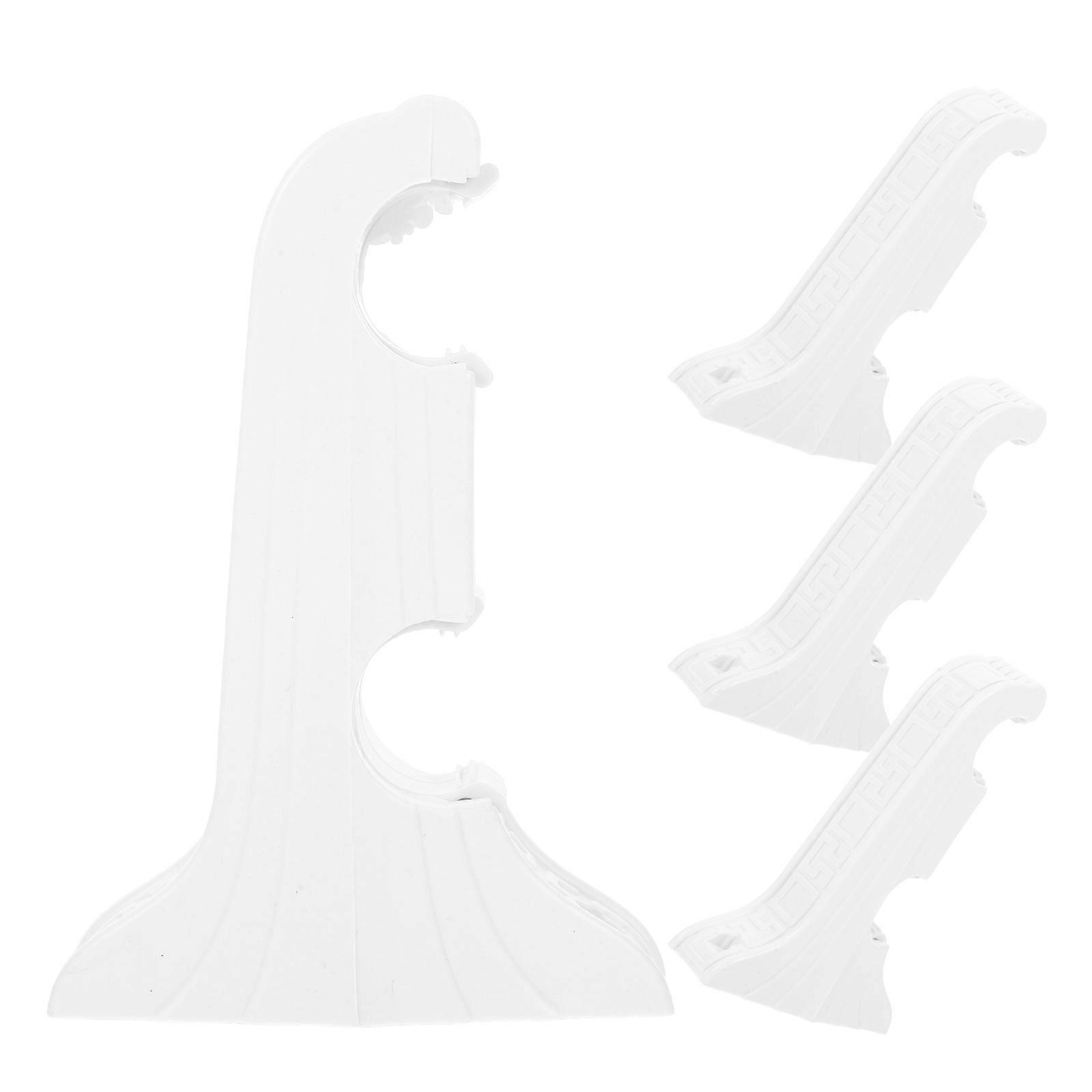 16Pcs Curtain Rod Double Brackets White Plastic for Stable Curtain Support