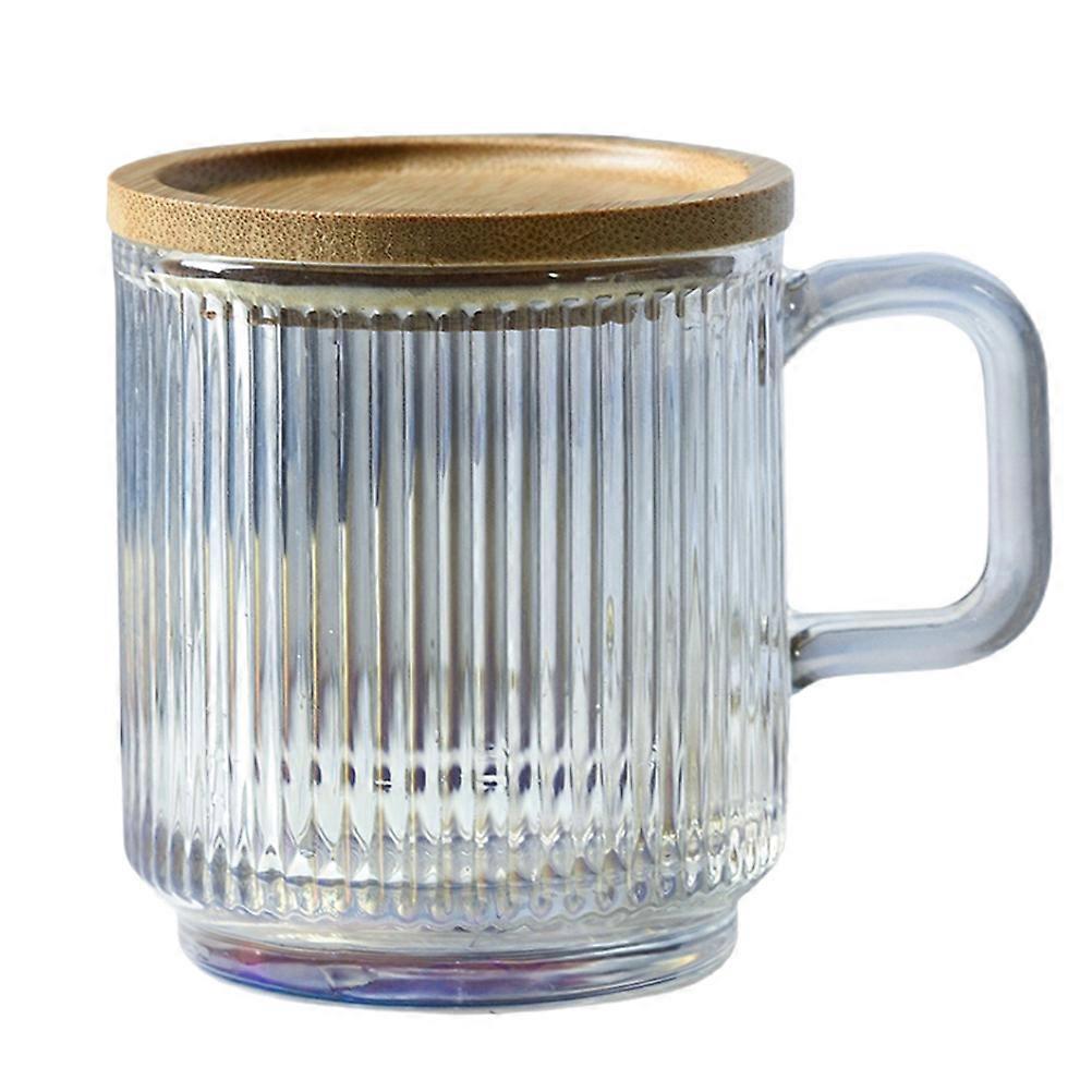 Juice Glass Cup for Storing 3Pcs with Wooden Coaster Assorted Color