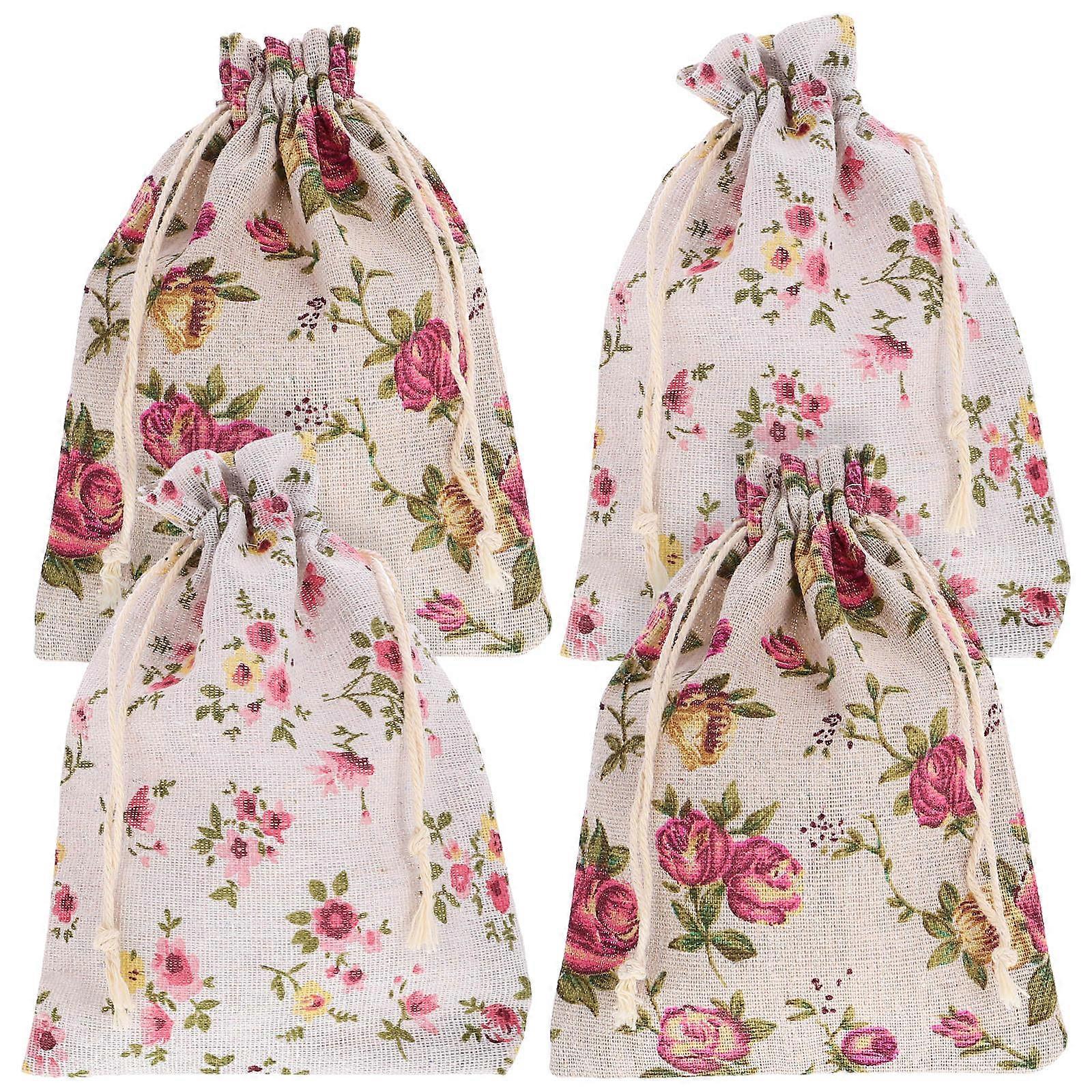 Empty Lavender Sachet Bag Cotton Linen Storage Pouch for 20Pcs