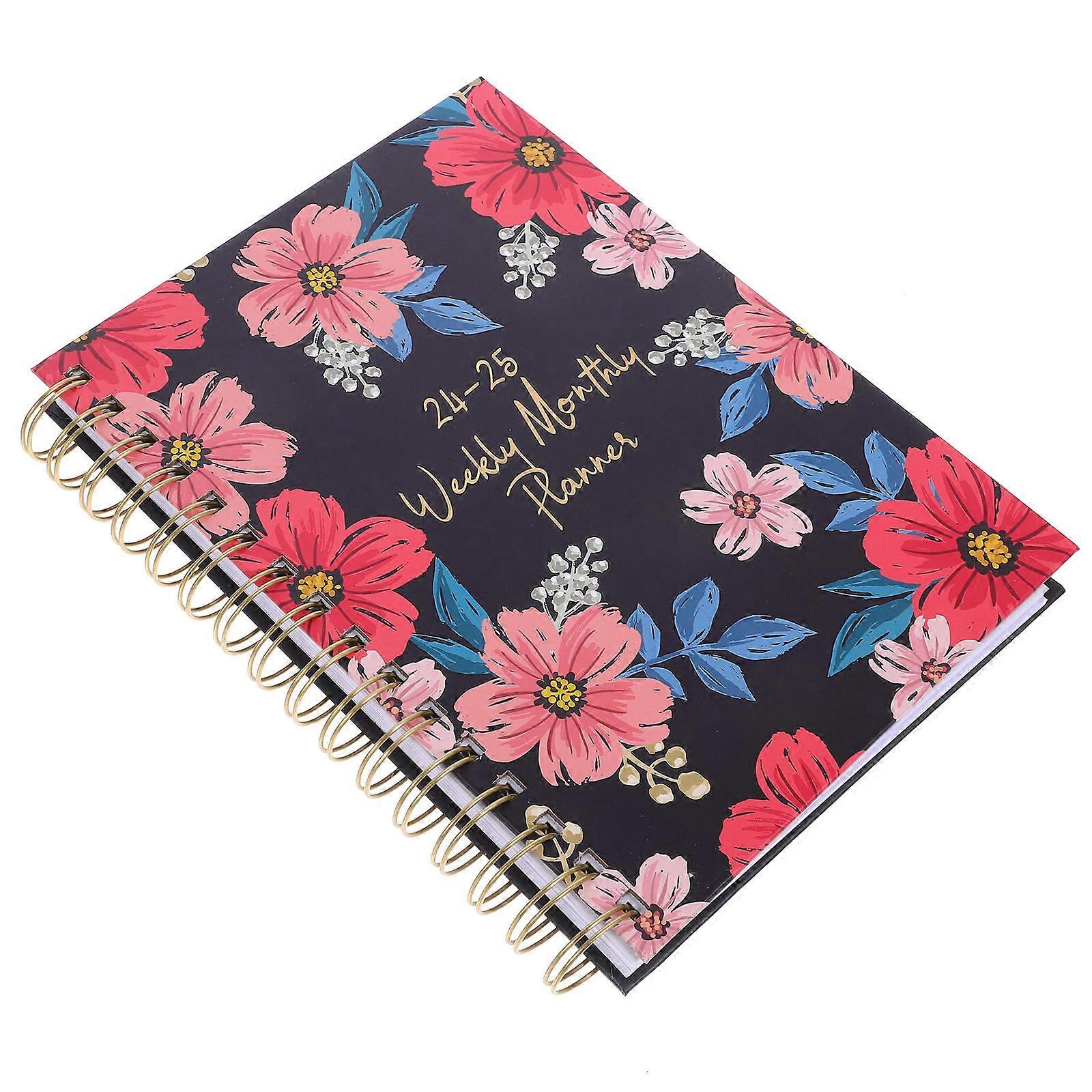 Daily Planner Notebook 5Pcs Portable Spiral Binding Academic Year Planner