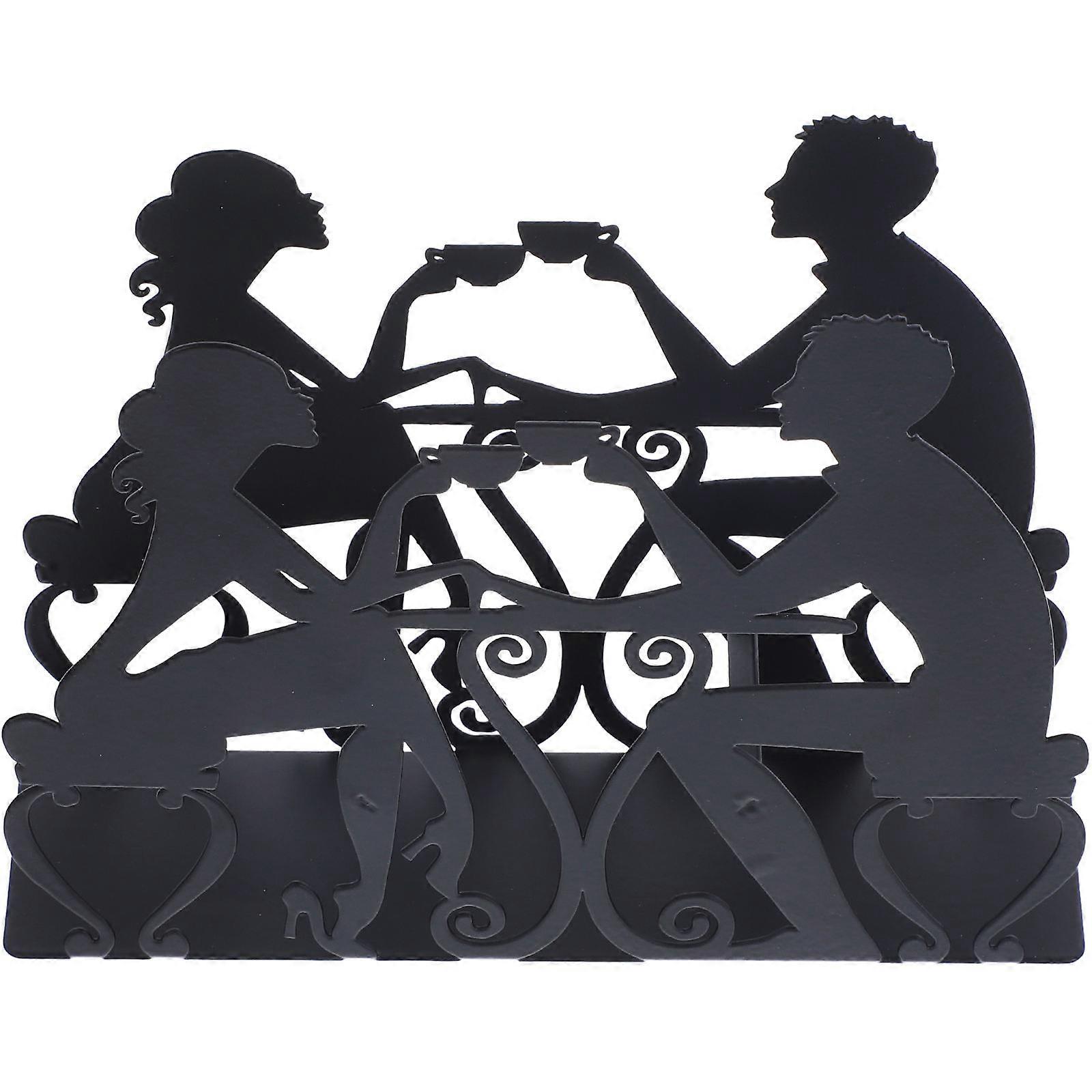 Coffee Filter Holder Iron Stand for Storage 2Pcs Simple Style Tabletop Rack