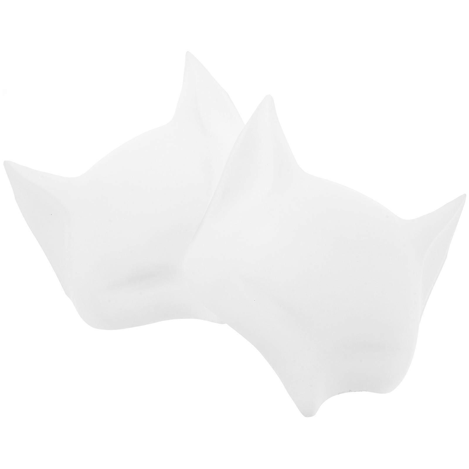 Blank Fox Mask White Plastic for Decor DIY Hand-Paint 4Pcs Set