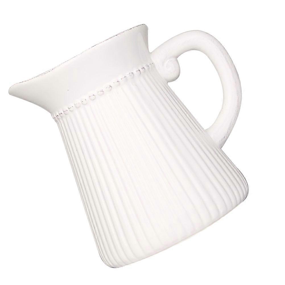 Ceramic Flower Vase 4 Pcs Simple Shape Home Decoration Elegant Appearance White