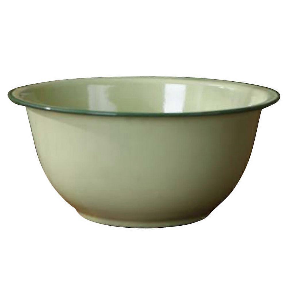 Emailschuesseln Enamel Storage Bowl Daily Use Multifunctional Kitchen Tableware 19X19X9CM Green 1Set